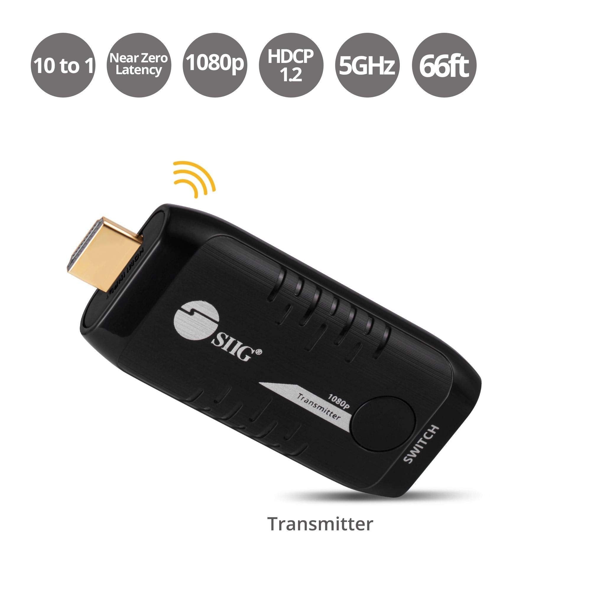 Siig 1080P Wireless Hdmi Extender   Transmitter Unit For Hdmi Extender Kit To Support 10 Hdmi Displays   (Ce H24E11 S1)