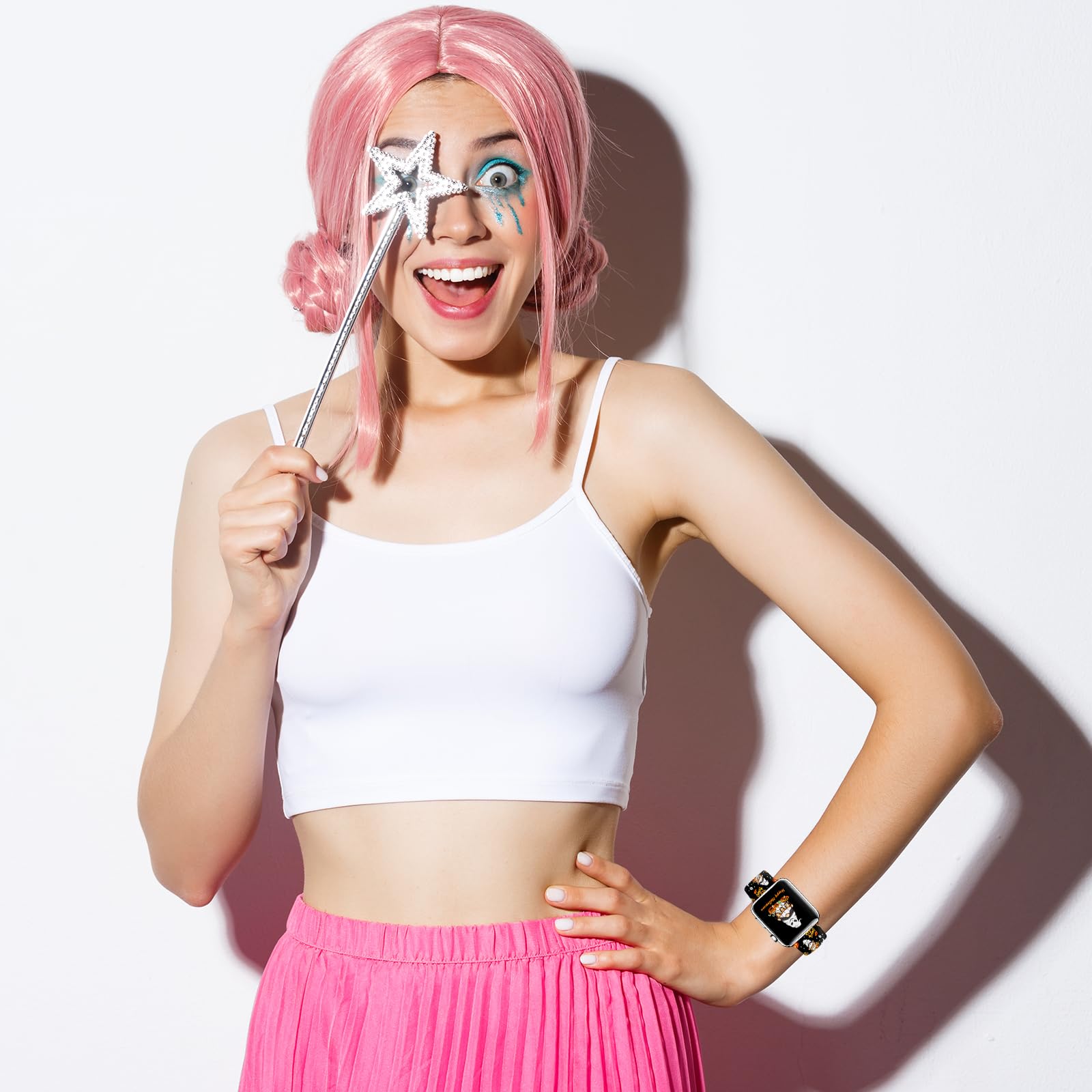 Halloween Trick Or Treat Pumpkin Fashion Sport Watch Band Compatible With Apple Watch 38Mm 40Mm 41Mm 42Mm 44Mm 45Mm 49Mm For Wom