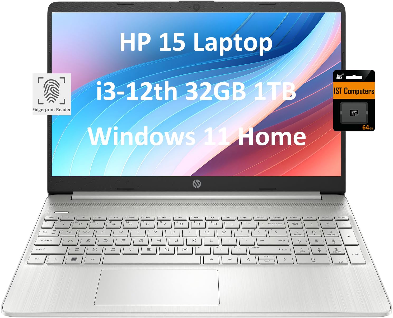 Hp 15 Pavilion Laptop For Business And Students (15.6'' Fhd, Intel 6 Core I3 1215U, 32Gb Ram, 1Tb Ssd) Narrow Bezel, Fingerprint