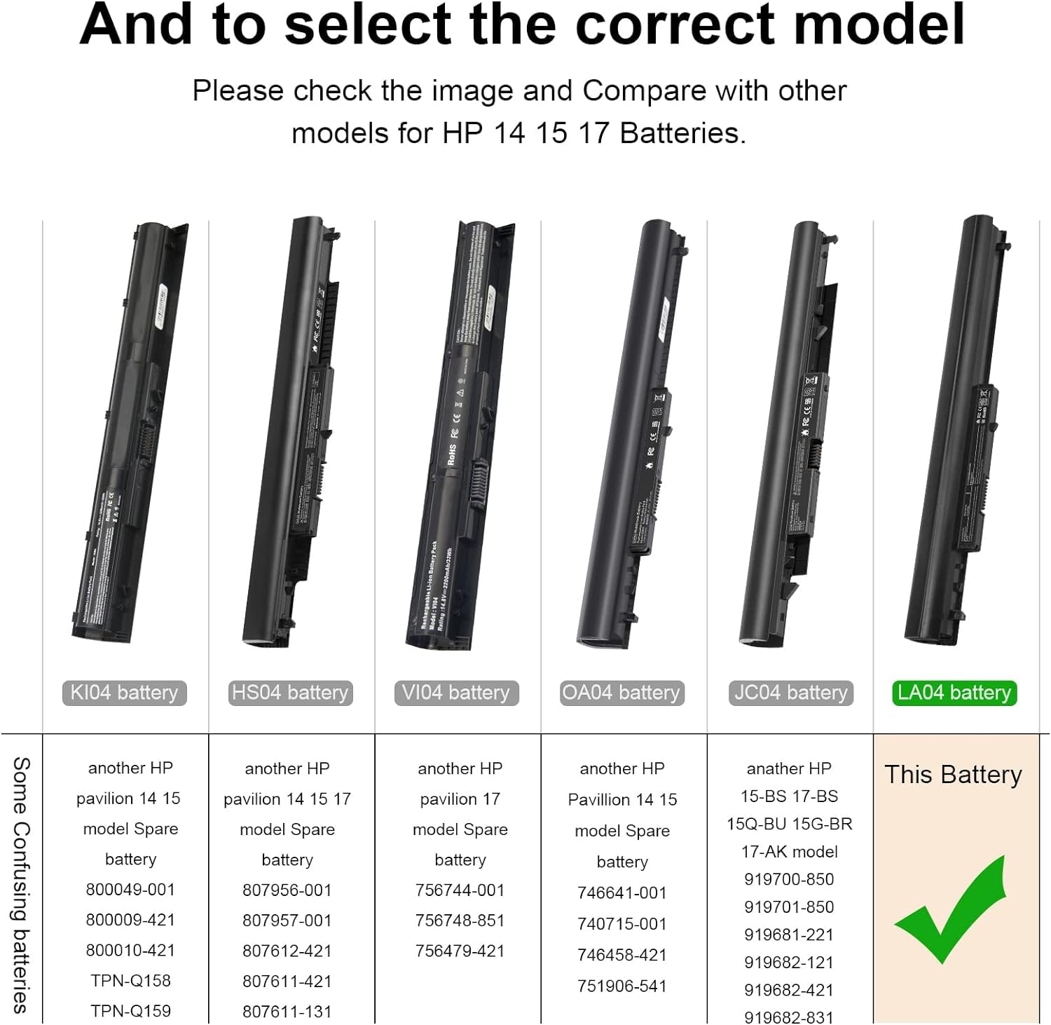 Sml Laptop/Notebook Battery Replacement For Hp 776622 001 728460 001 Tpn Q130 752237 001 Tpn Q132 La04 Tpn Q129 La04Df Hstnn Db5