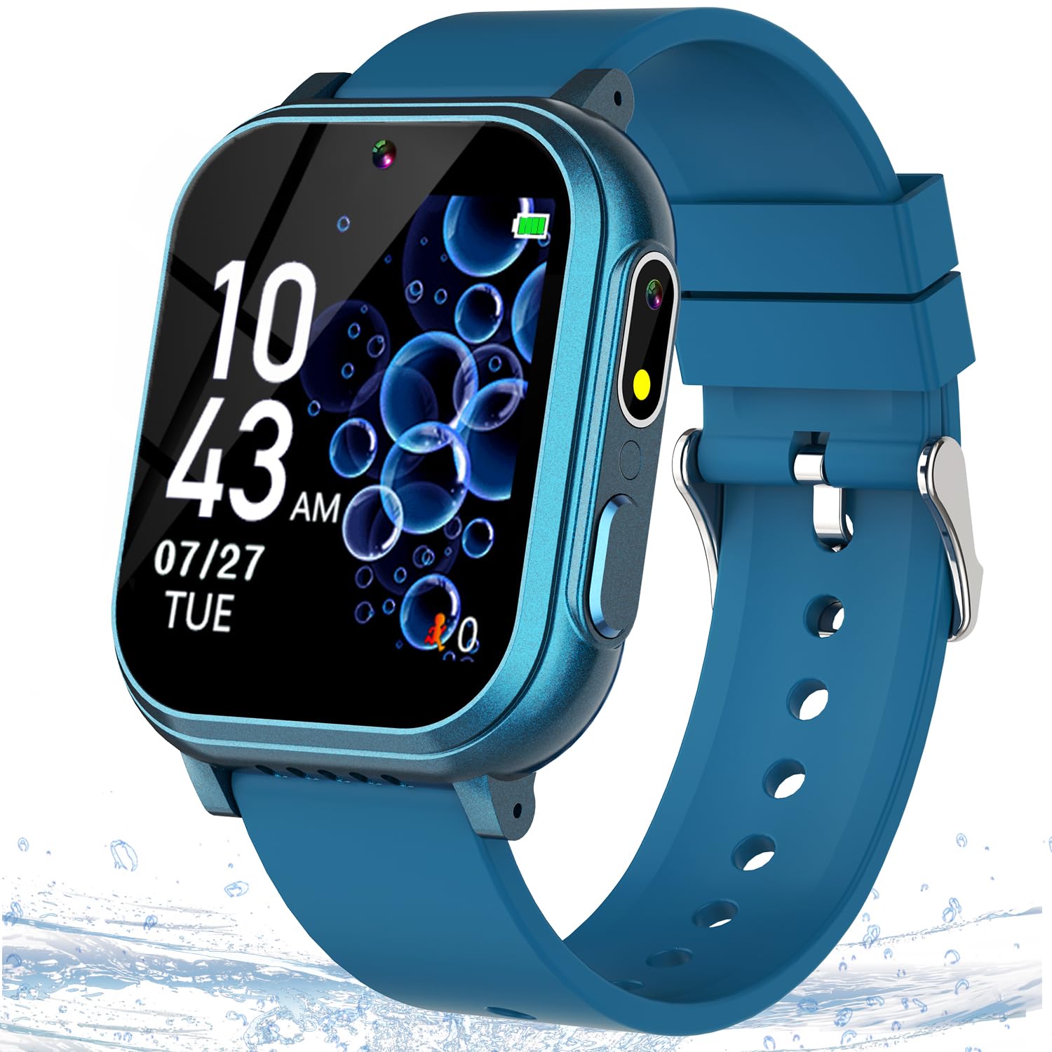 Kids Waterproof Smart Watch With 32 Games Hd Touchscreen Dual Camera Music Player Pedometer Flashlight Habit Tracking Learn Card