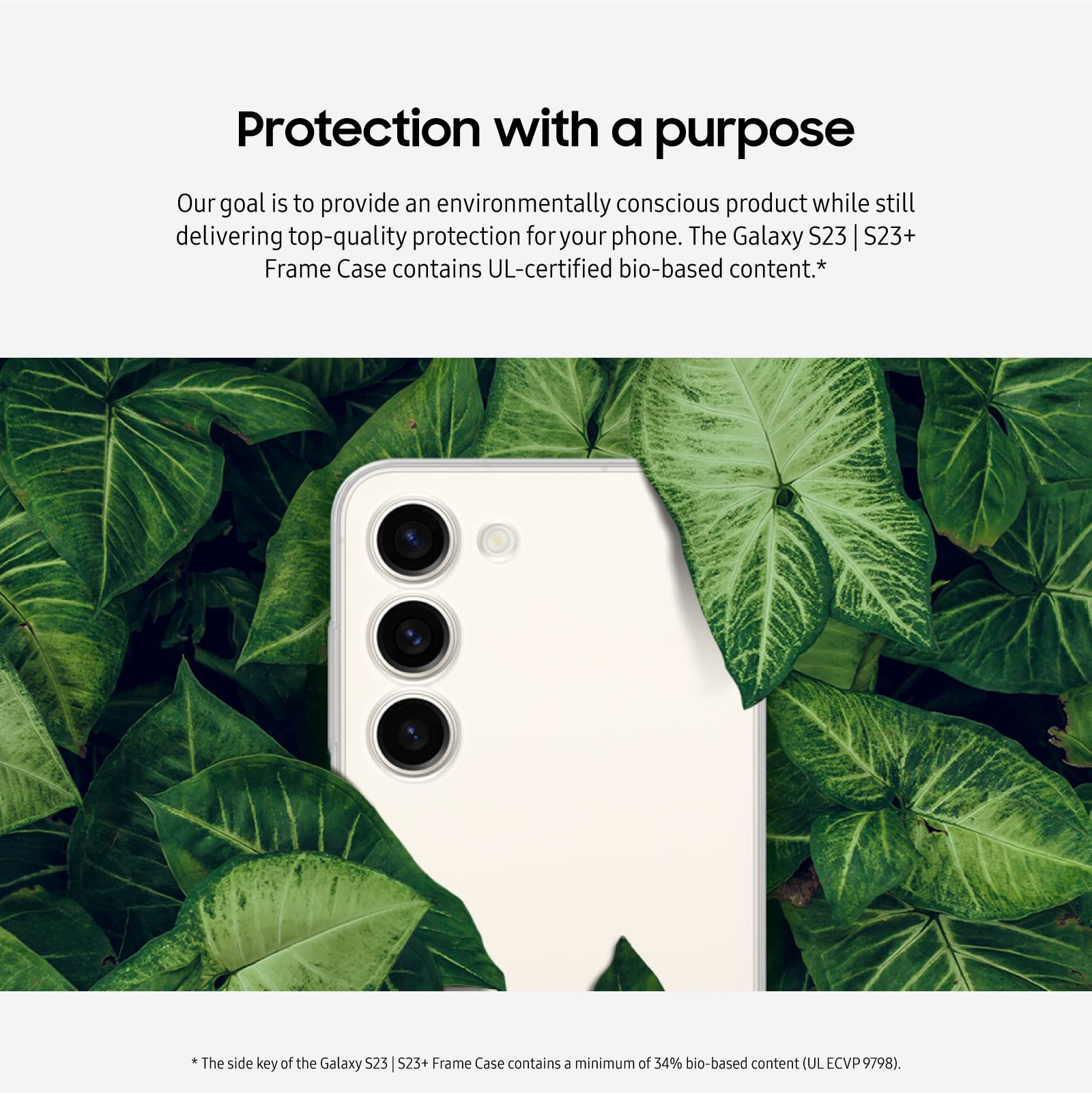 Samsung Galaxy S23 Frame Phone Case, Dual Look Protective Cover W/ 2 Interchangeable Blackplates Including Clear And Card Slot H