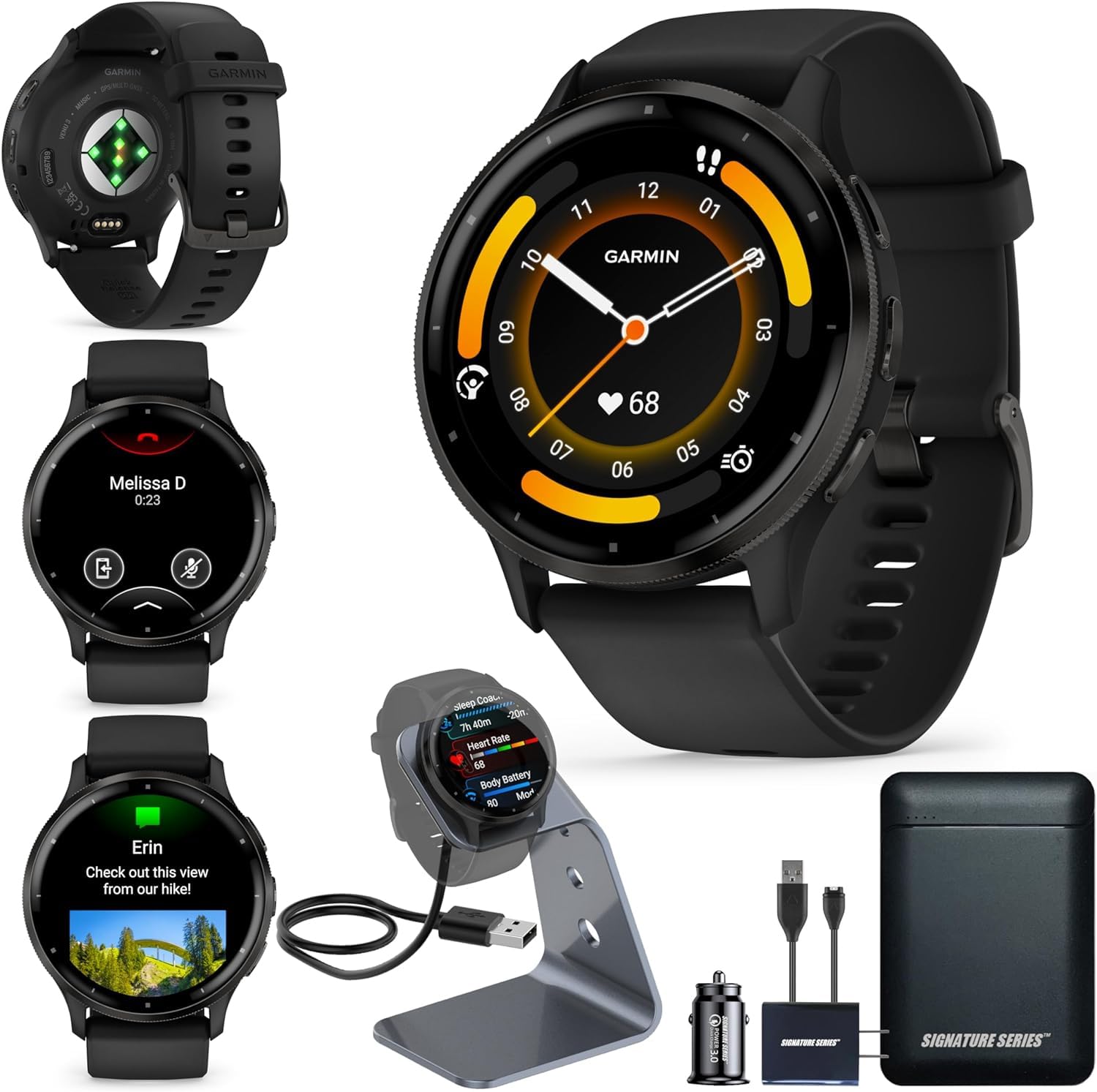 Garmin Venu 3, Gps Smartwatch With Amoled Display, Black | Advanced Health And Fitness Features, Up To 14 Day Battery Life, Body