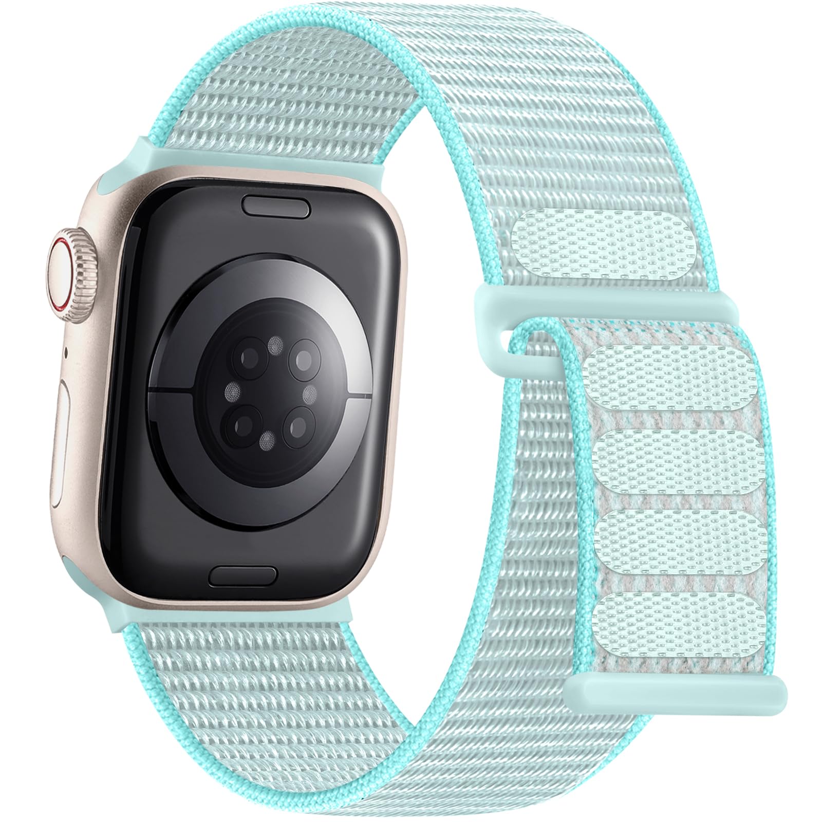 Stretchy Nylon Strap Compatible With Apple Watch Band 40Mm 41Mm 38Mm 42Mm Iwatch Bands For Women Men, Breathable Elastic Sport L