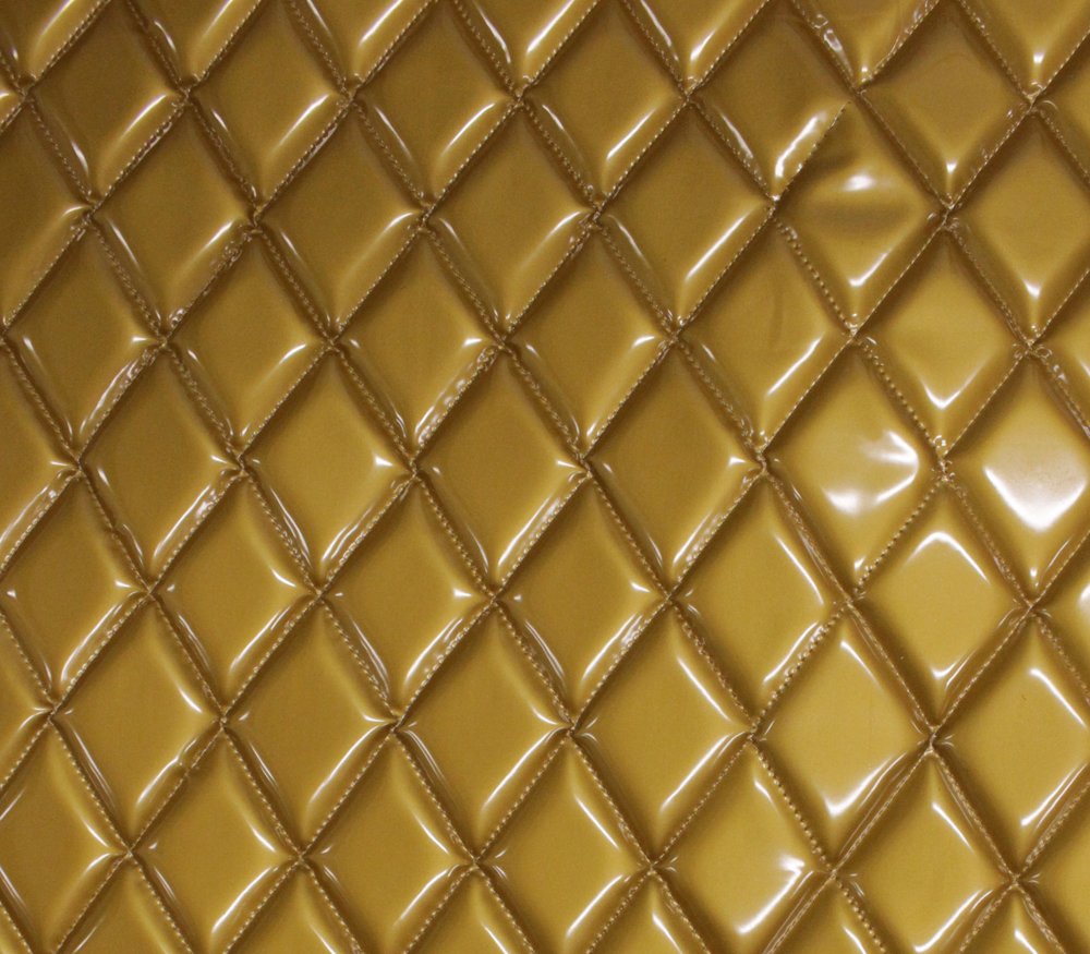Vinyl Quilted Foam Fabric With 38 Foam Backing Upholstery  52 Widesold By The Yardfabric Empire (Glossy Gold, Diamond 2 X 3)