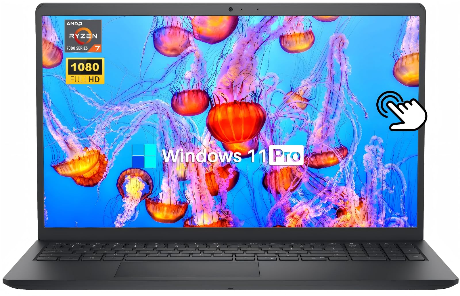 Dell Inspiron 15.6 FHD Touchscreen Laptop Computer, Windows 11 Pro, AMD Ryzen 7 7730U (8-Core) Processor, 16 GB 3200MHz RAM, 1 T