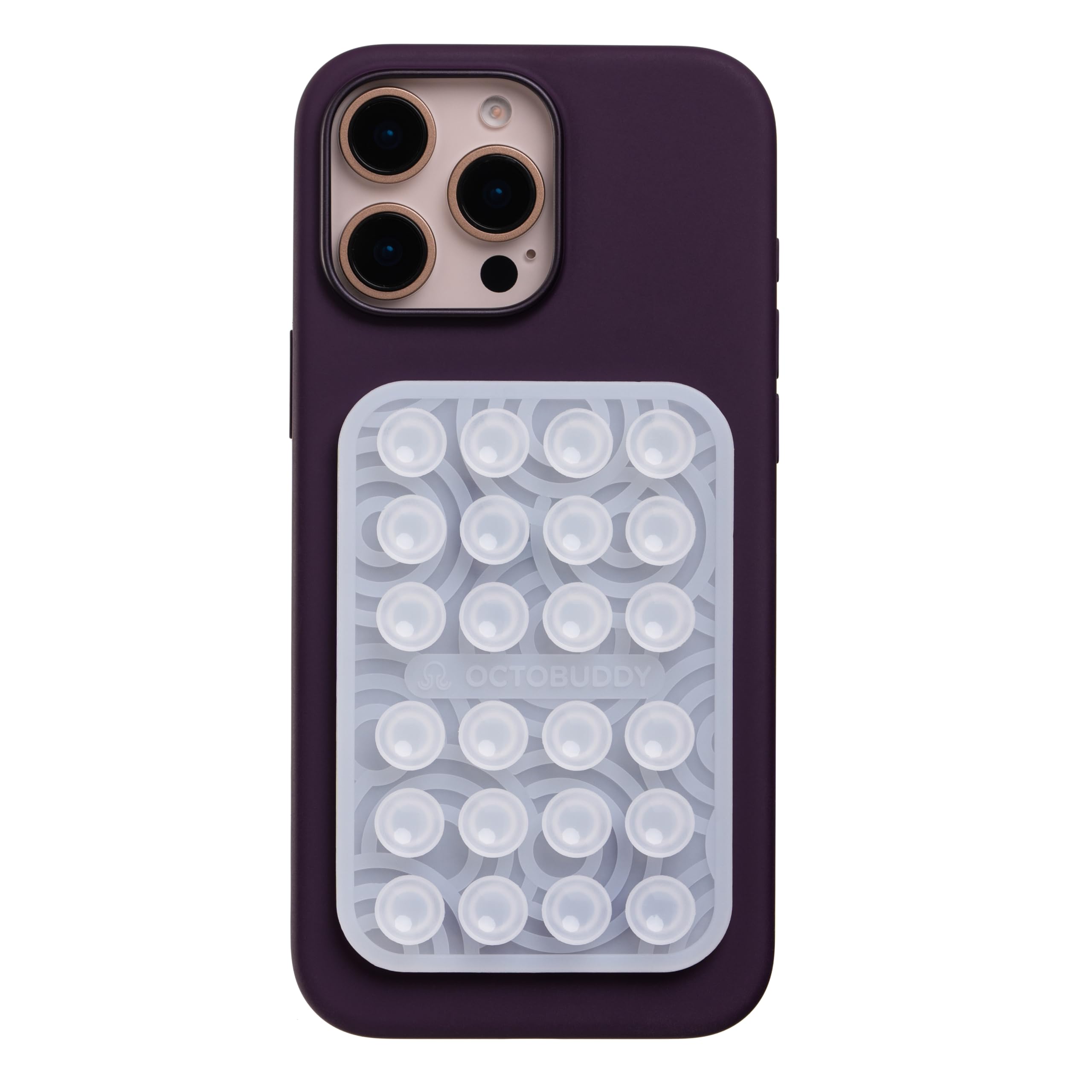 OCTOBUDDY Classic MAX Textures Ripples - Silicone Suction Phone Case Adhesive Mount - Hands-Free Grip with 24 Suction Cups for V