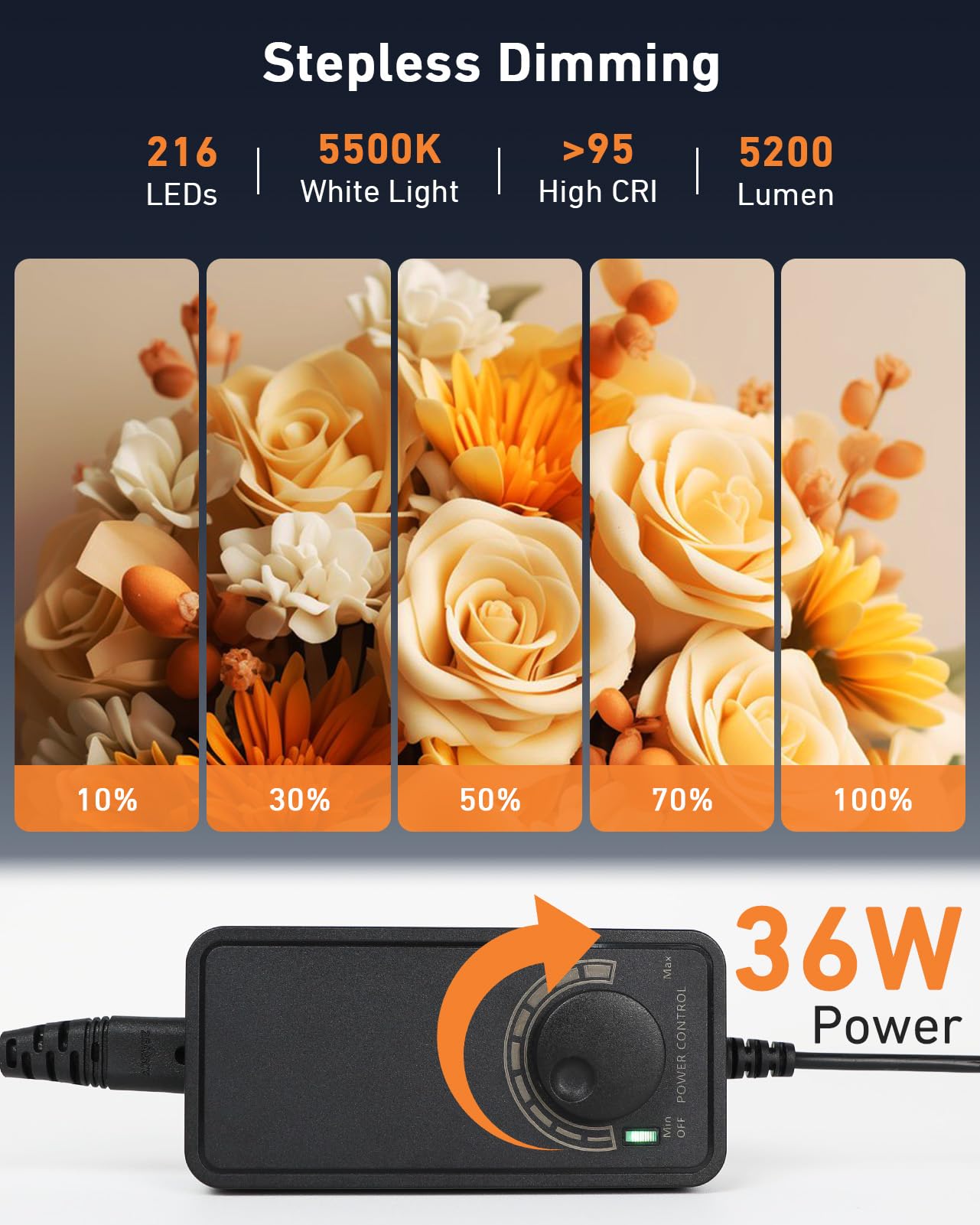 Duclus Light Box Photography 20'' X 20'', Large Portable Photo Studio Light Tent Kit, Professional Dimmable Photo Booth With 216