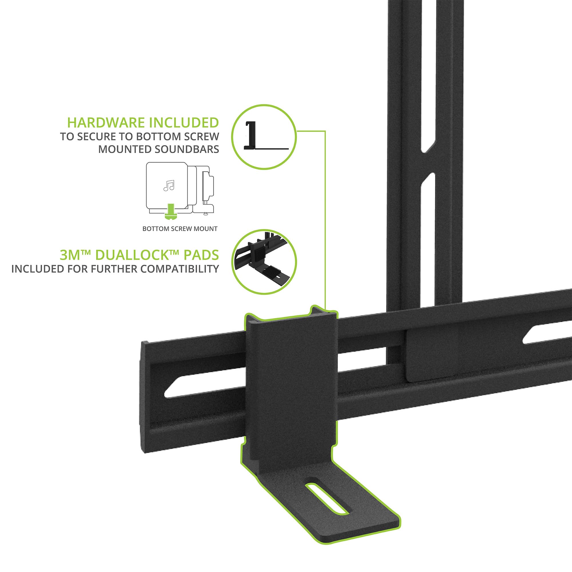 Kanto Sb200 Premium Universal Sound Bar Tv And Wall Mount | Black