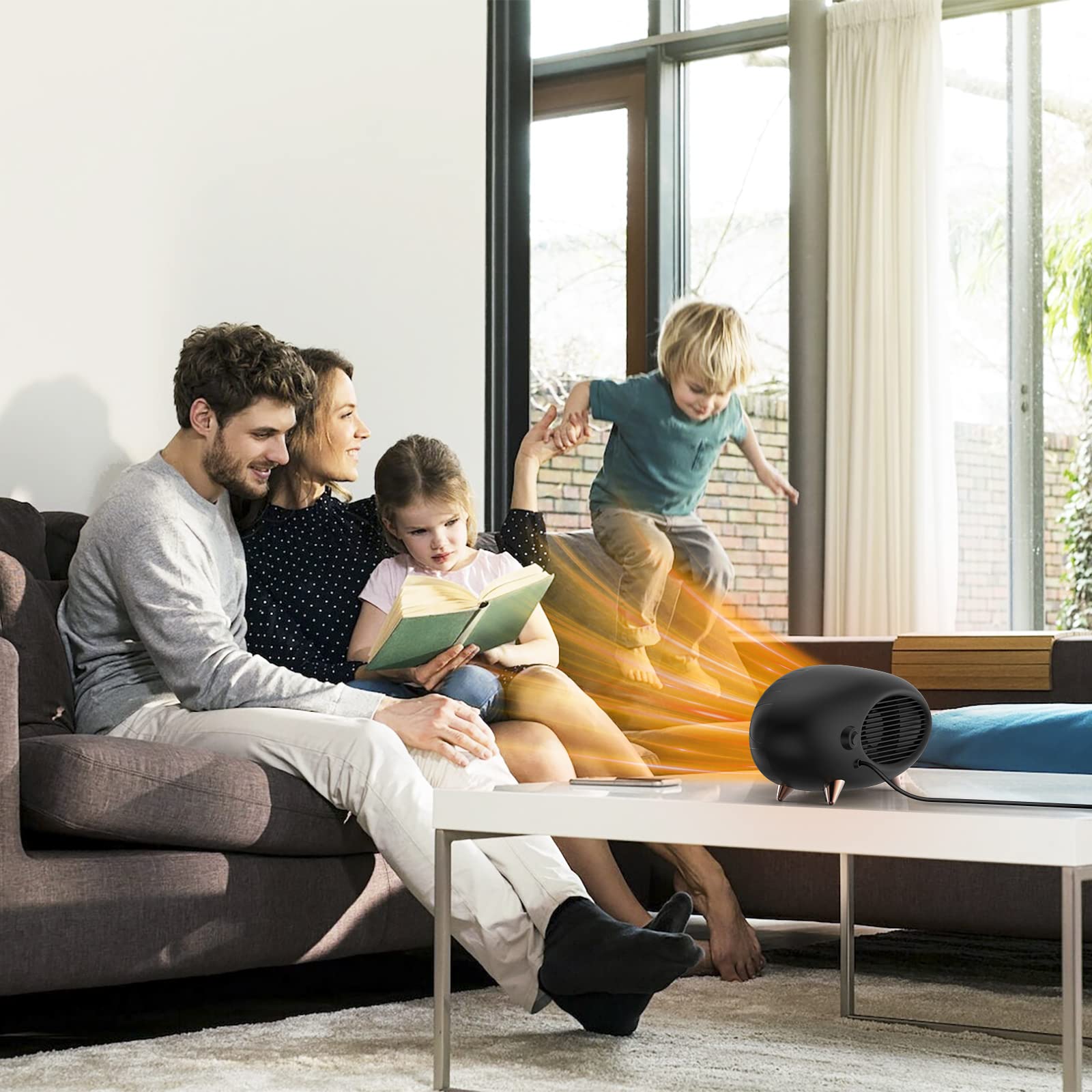 Prsooy Desk Heater,600W Energy Efficient Small Desk Heater For Indoor Use,Ptc Fast Heating Ceramic Heater For Bedroom Home Offic