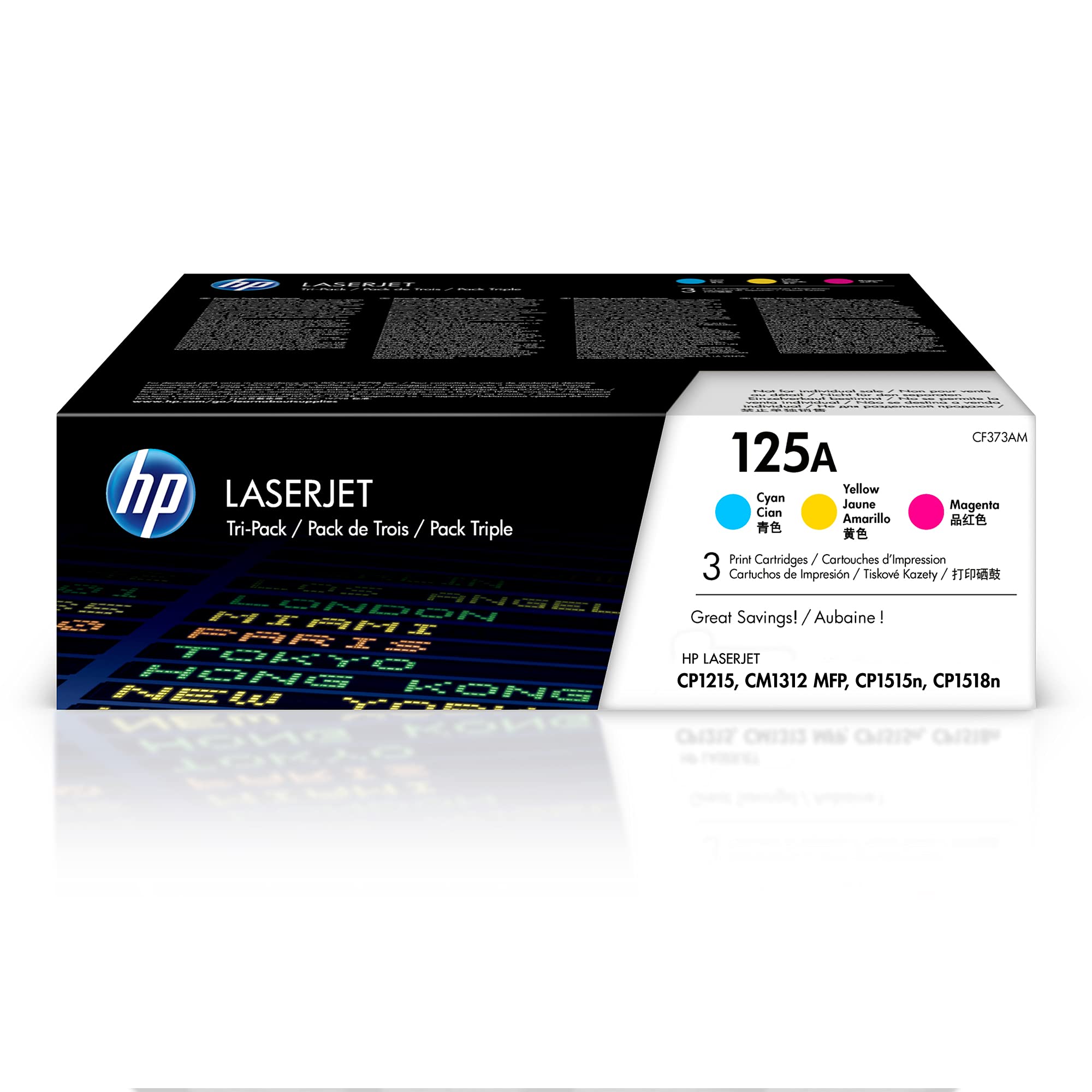 Hp 125A Cyan, Magenta, Yellow Toner Cartridges (3 Pack) | Works With Hp Color Laserjet Cm1312 Mfp Series, Hp Color Laserjet Cp12