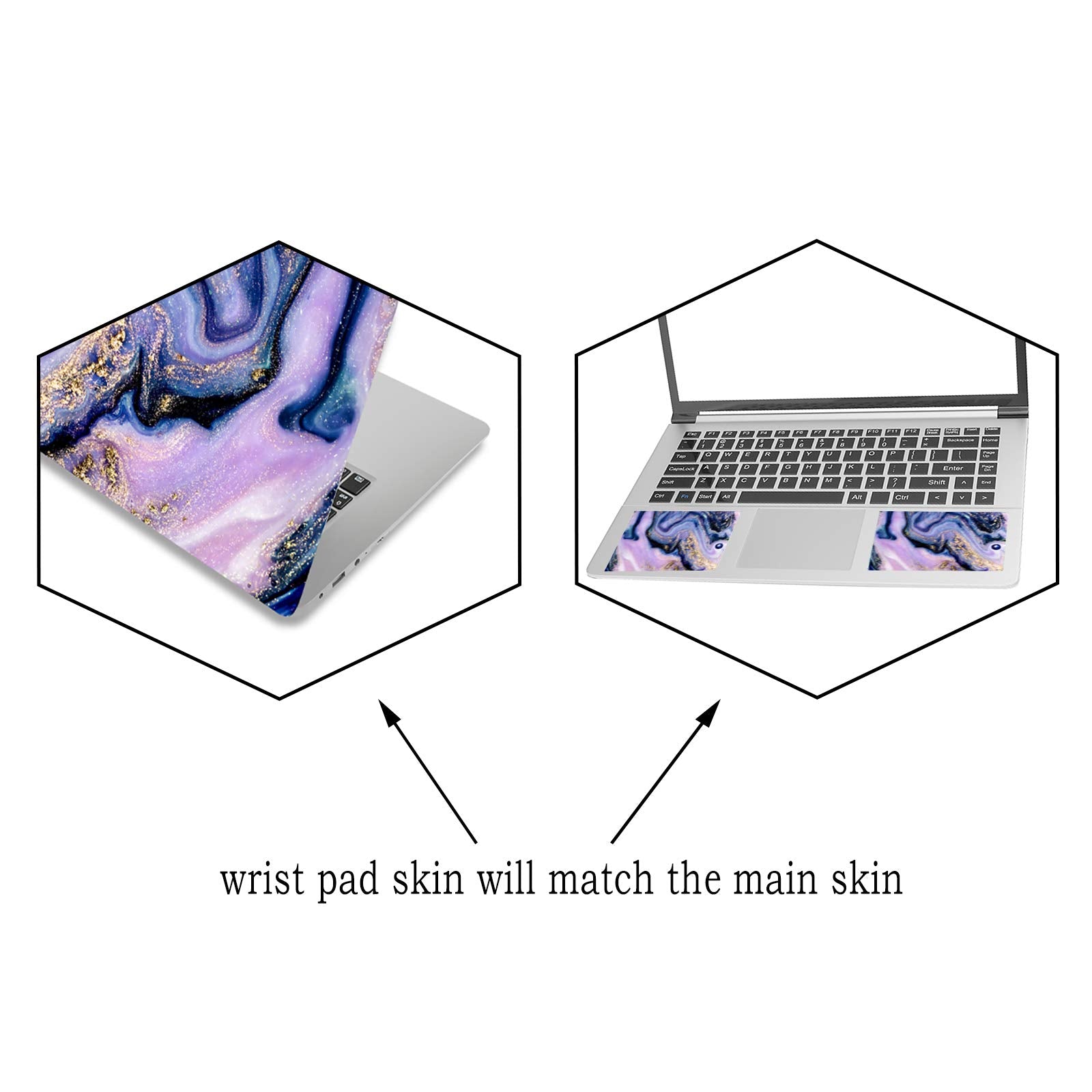 Artso Laptop Skin Sticker Decal,16.5    17    17.3 Inch Laptop Universal Netbook Pc Notebook Vinyl Reusable Skin Sticker Cover A