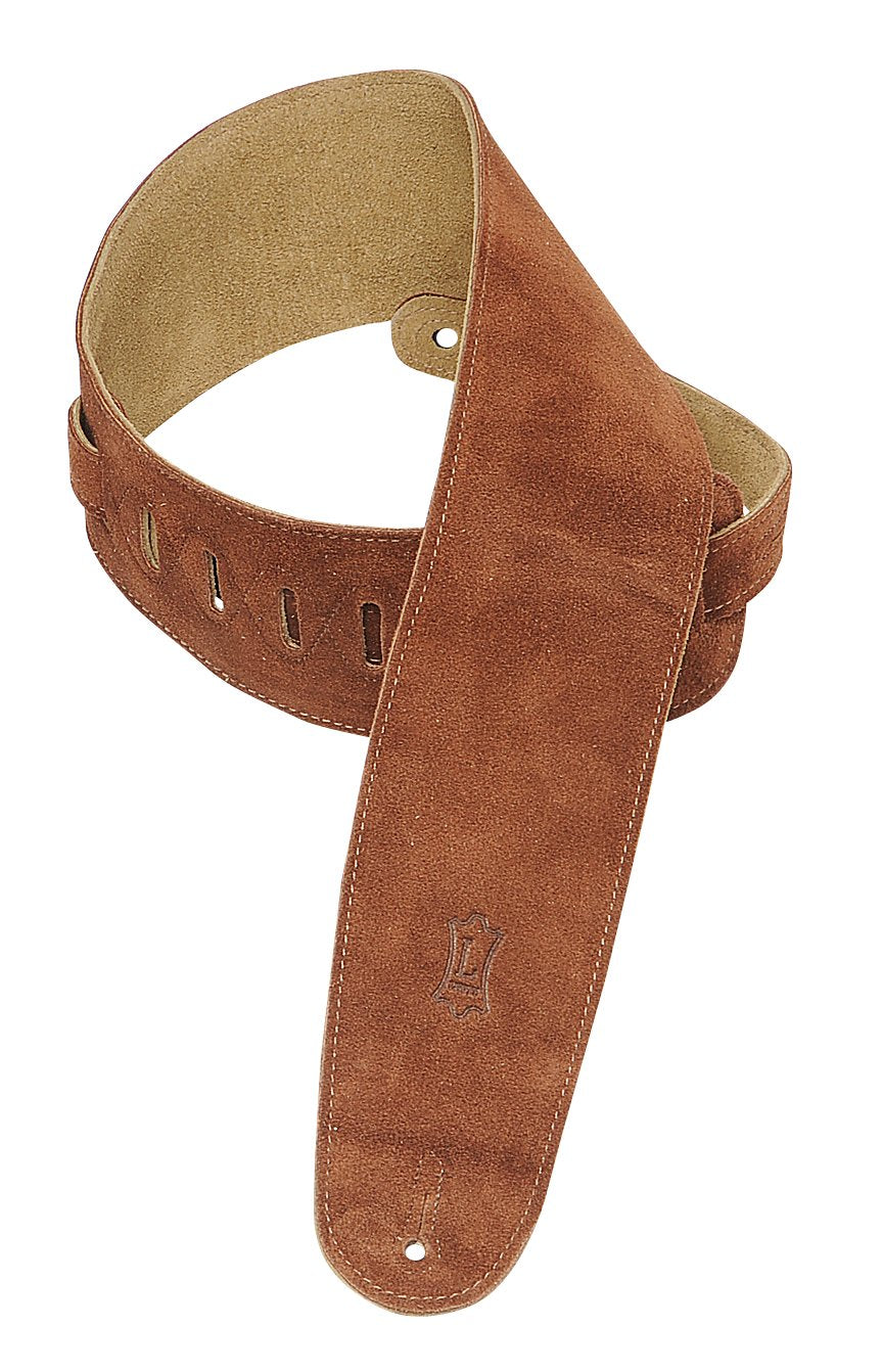 Levys Leathers Suede Leather Bass Strap,Rust
