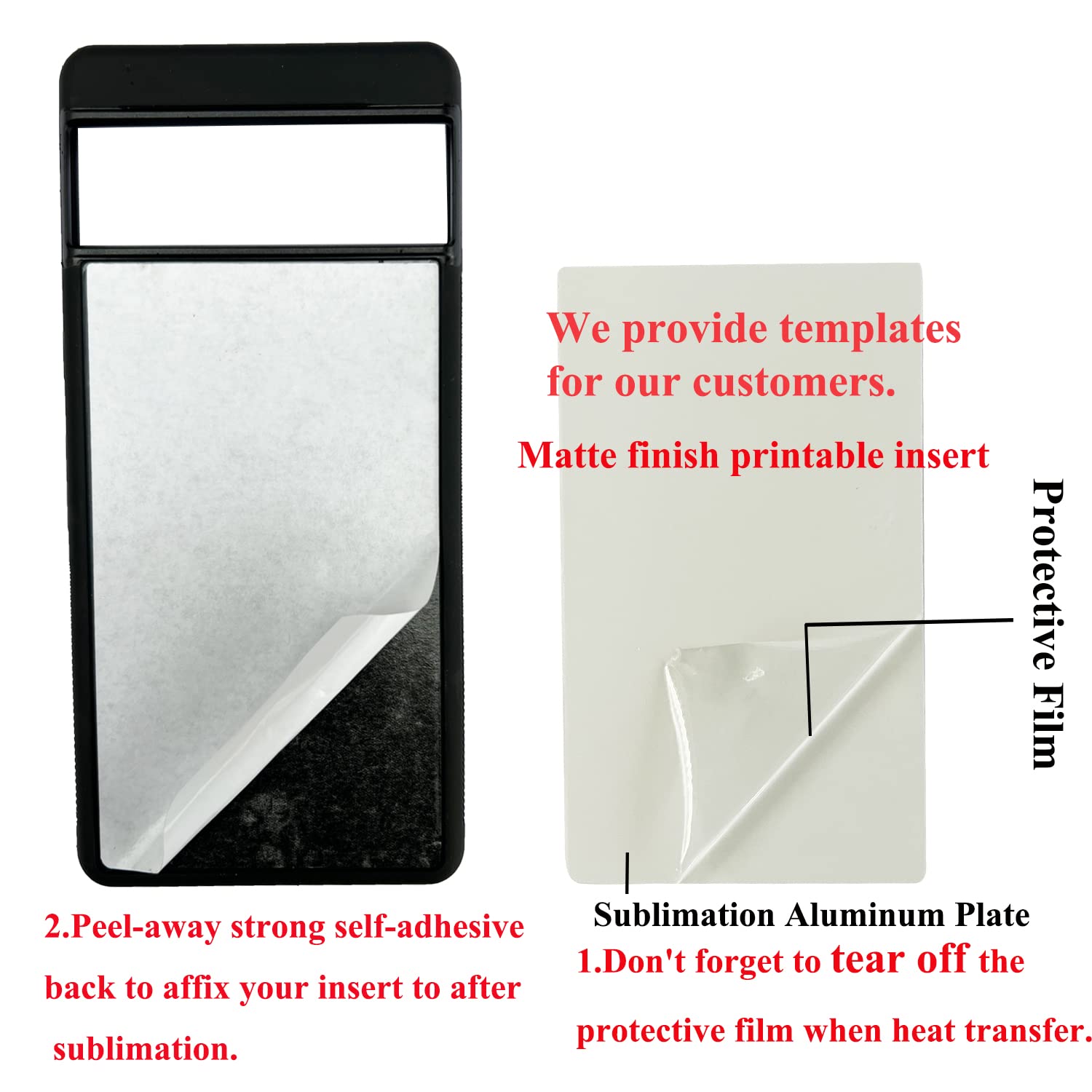 Justry 5Pcs Sublimation Blanks Phone Case Bulk Covers Compatible With Google Pixel 6 Pro (2021), Easy To Sublimate Diy Customize