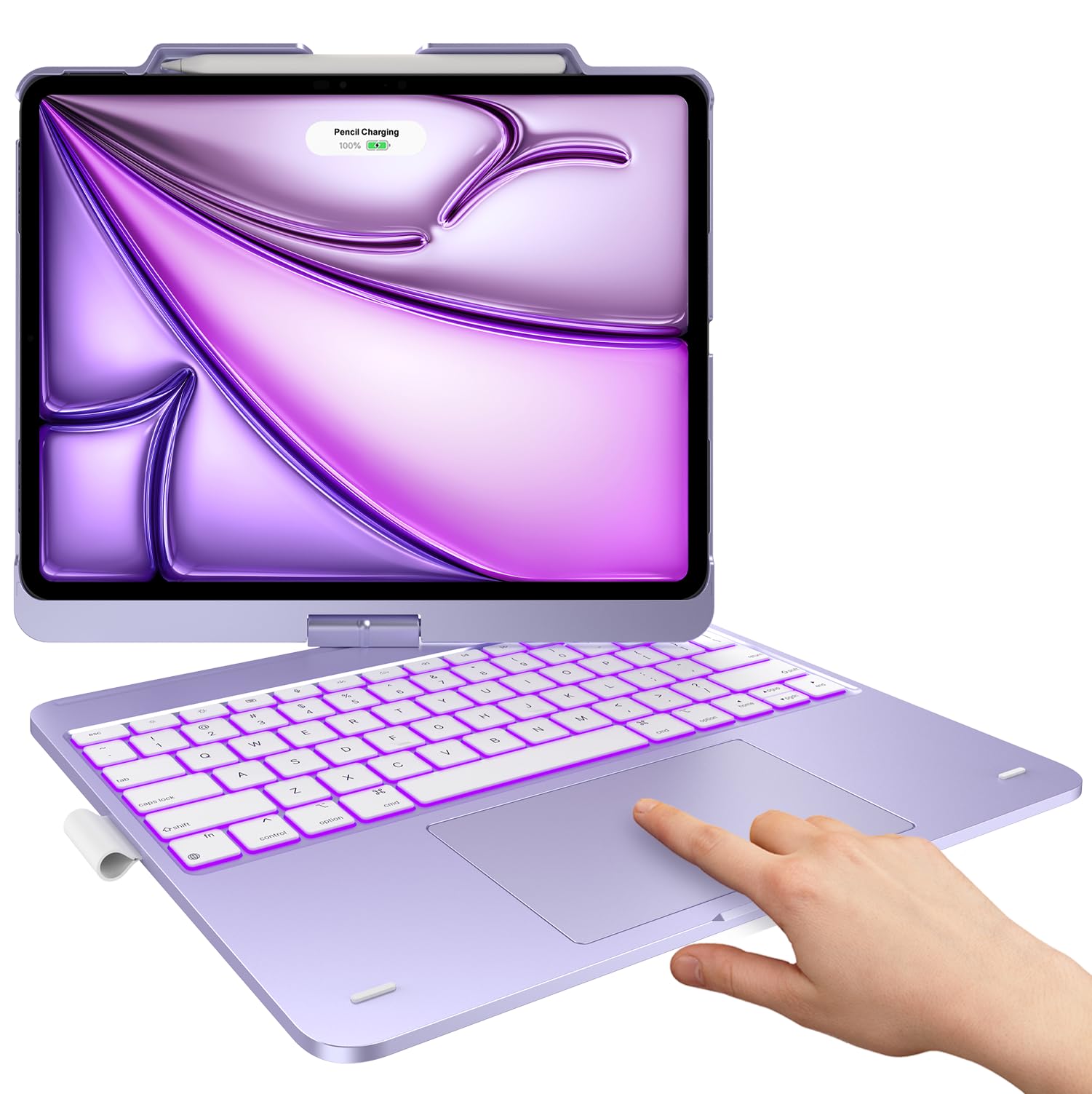 typecase Keyboard Case for iPad Air 13inch, Trackpad, 360 Rotating