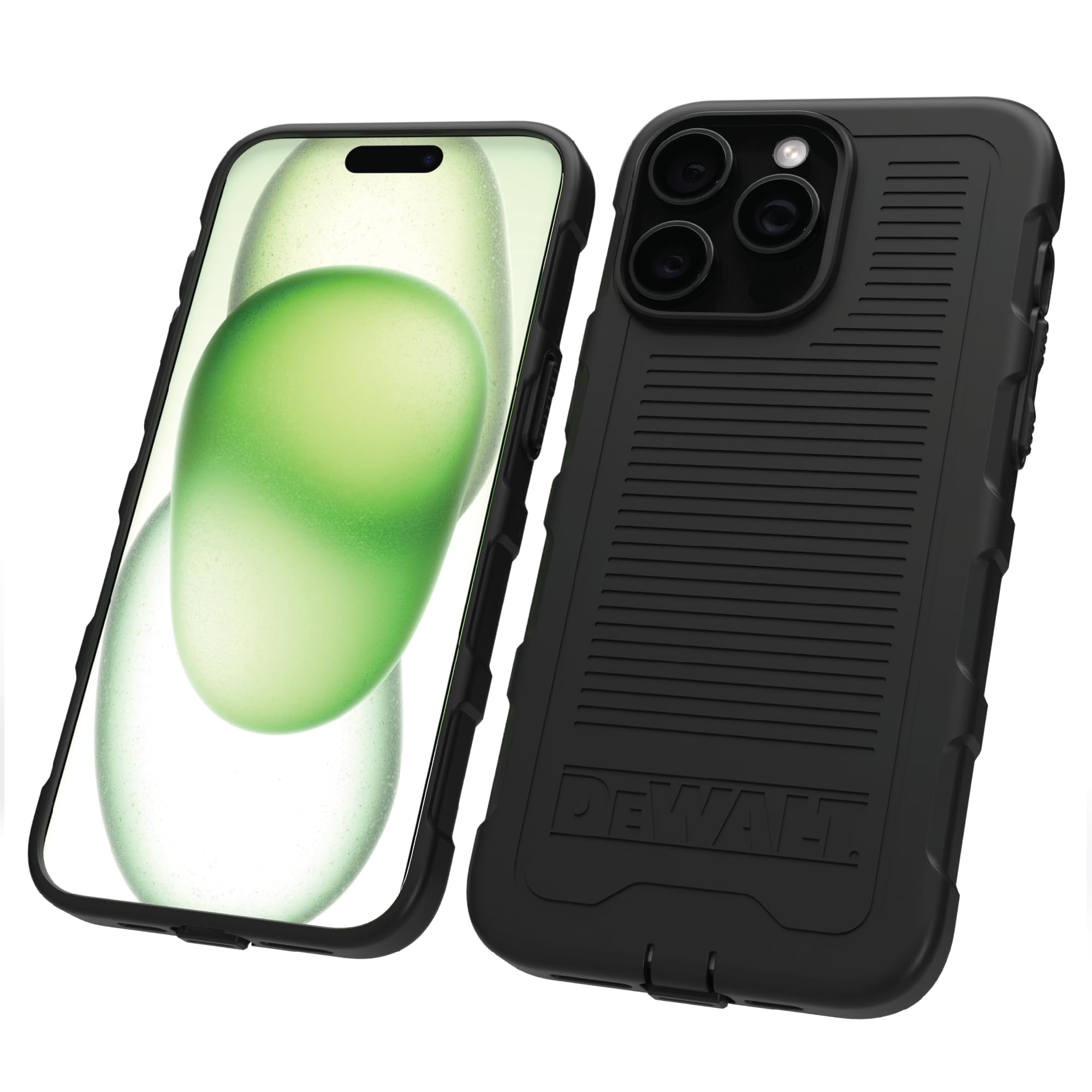 DEWALT Strong Magnetic for iPhone 15 Case, Fits MagSafe, Drop Resistant, Impact Protective Back Cover, Mag Safe Compatible Shock