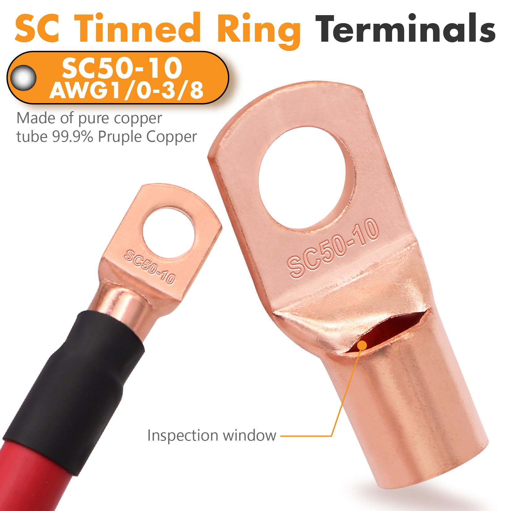 1/0 Gauge Wire (40Ft) Copper Clad Aluminum Caa Car Amplifier Power & Ground Cable,Primary Automotive Wire, Battery Cable, Car Au