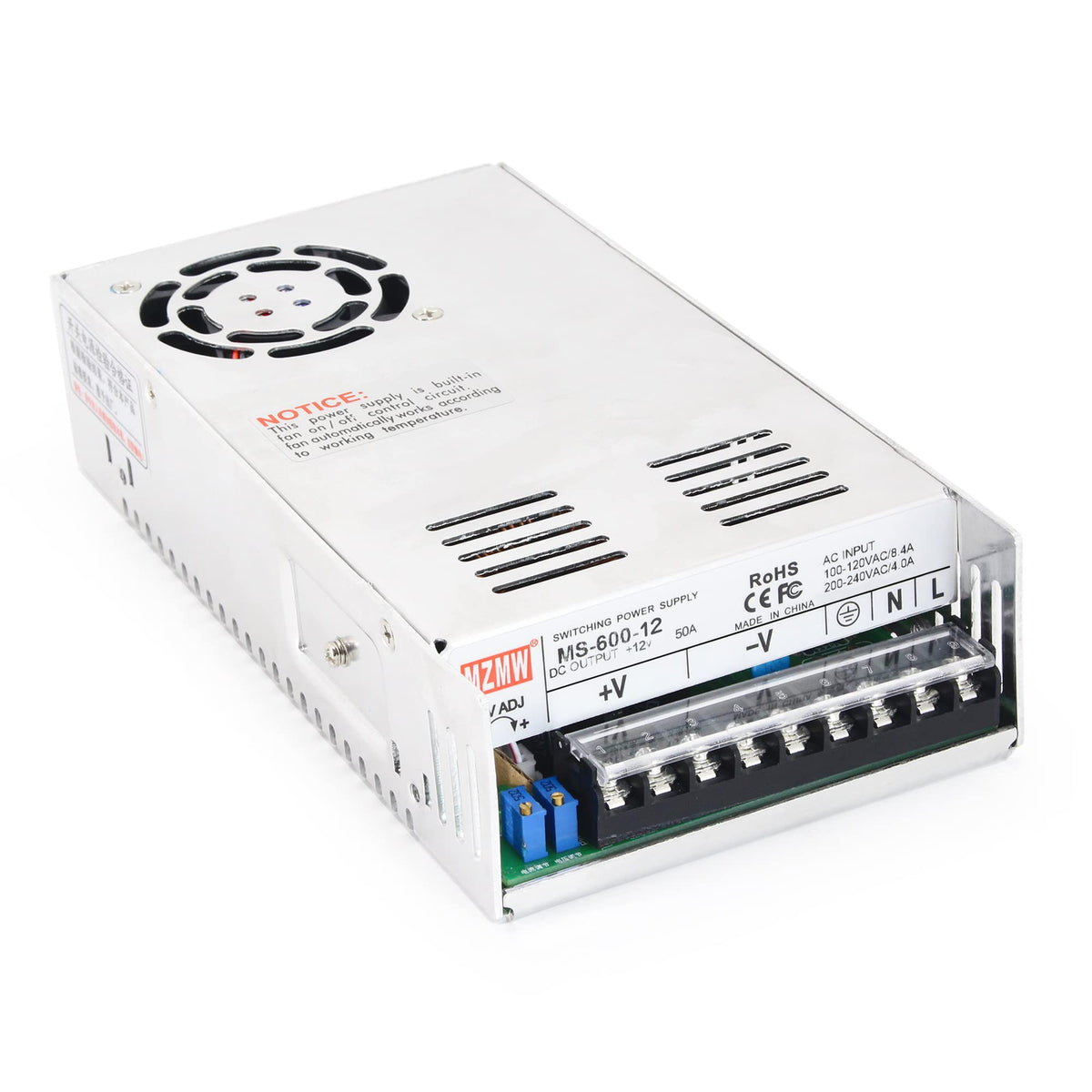 Cnctopbaos 600W 12V Dc Switching Power Supply Transformer Ac To Dc Driver Adapter Universal Regulated Converter 50A For Led Stri