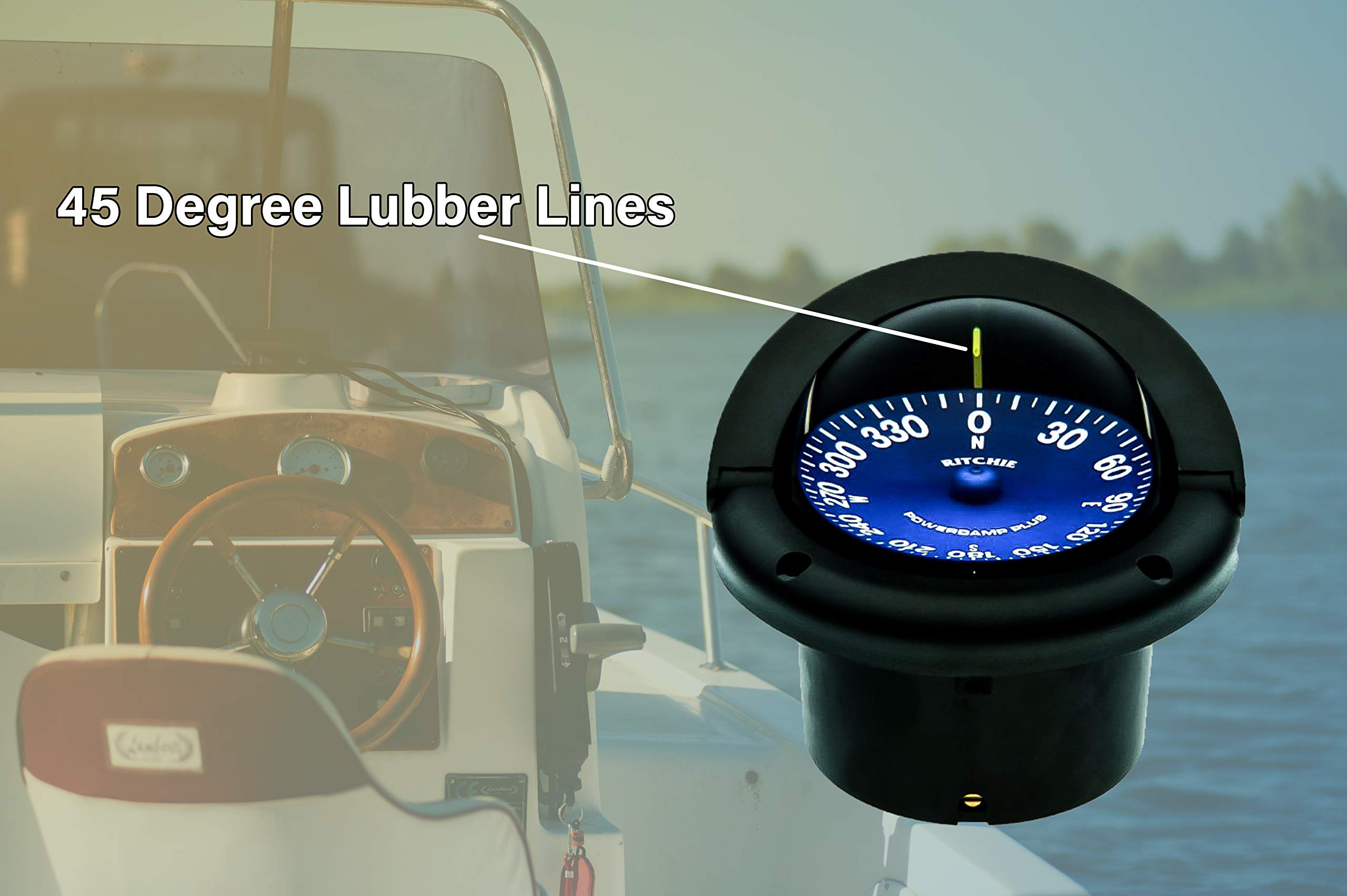 Pck Of 2 Compass 3 3/4 Inch Dial With Flush Mount (Black) Ss 1002 Ritchie Navigation Supersport