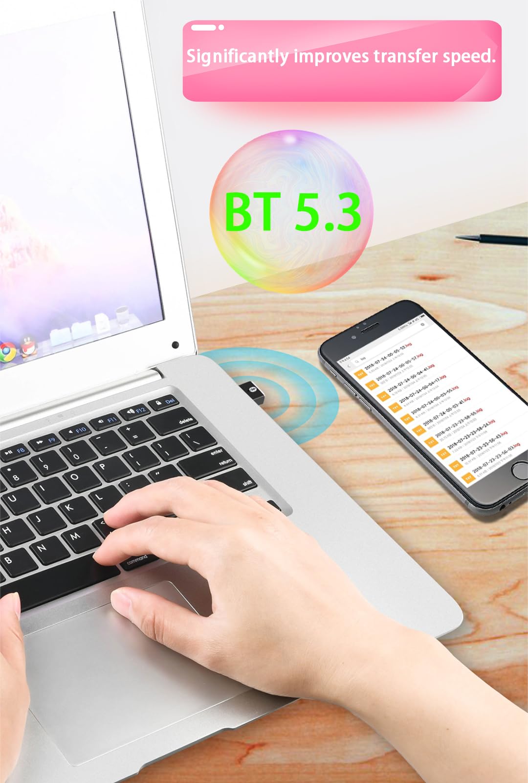 Garogyi Usb Bluetooth 5.3 Adapter For Pc Supports Windows 11/10/8.1/7,Plug &Play For Win11/10, Mini 5.3+Edr Bluetooth Dongle Rec