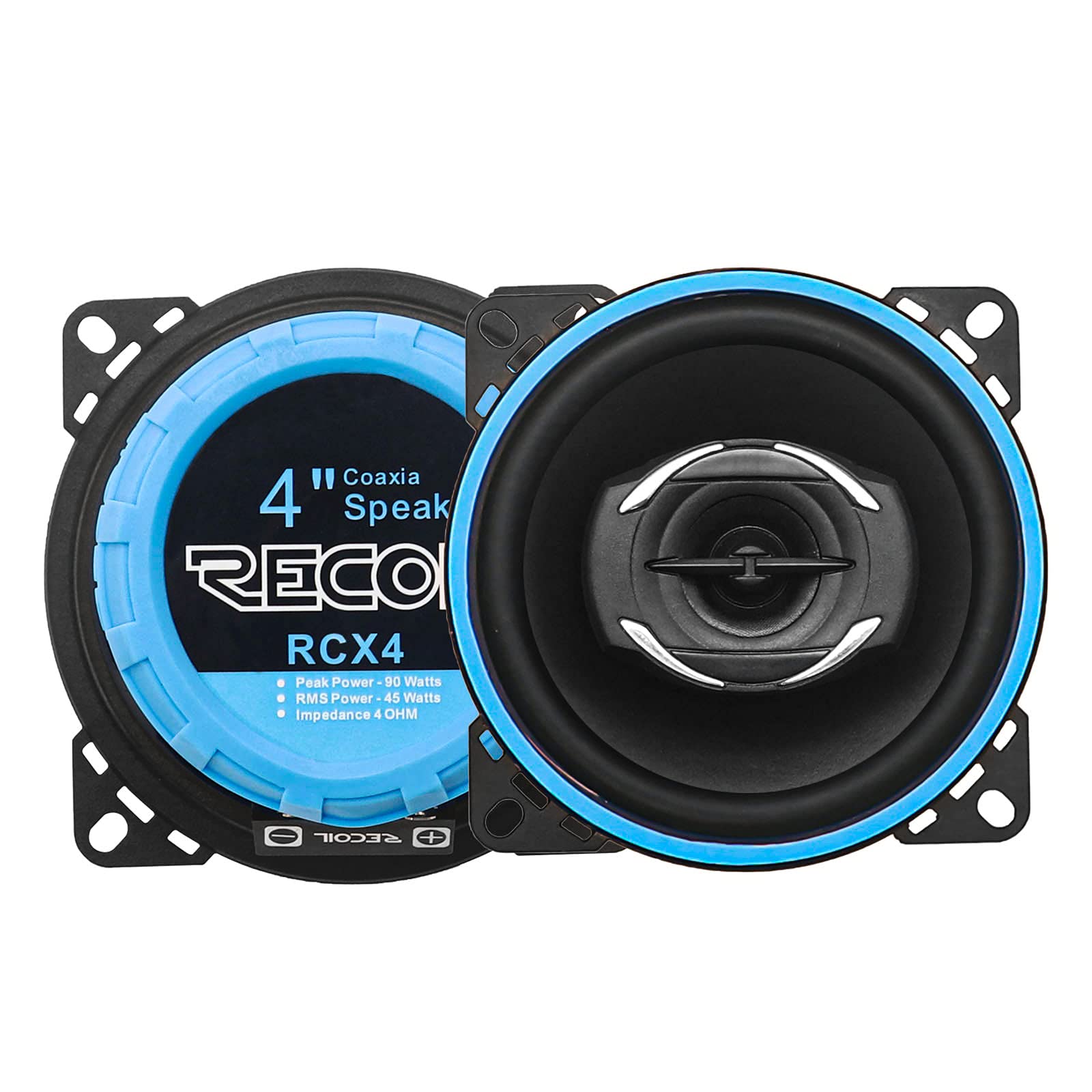Recoil Rcx4 Echo Series 4 Inch Car Audio Coaxial Speaker System