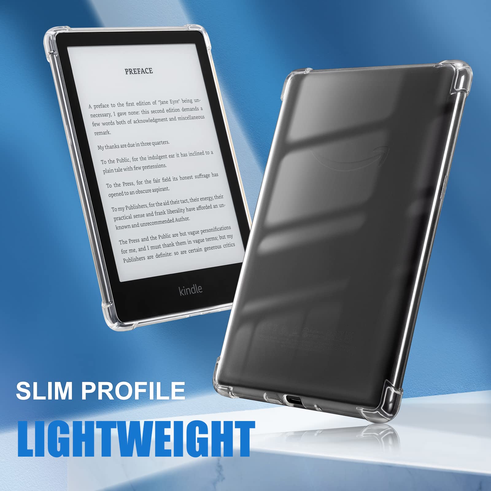 Cobak Clear Case For All New Kindle Paperwhite 11Th Gen 2021 & Signature Edition(6.8'')   Lightweight, Scratch Proof Silicone Ba