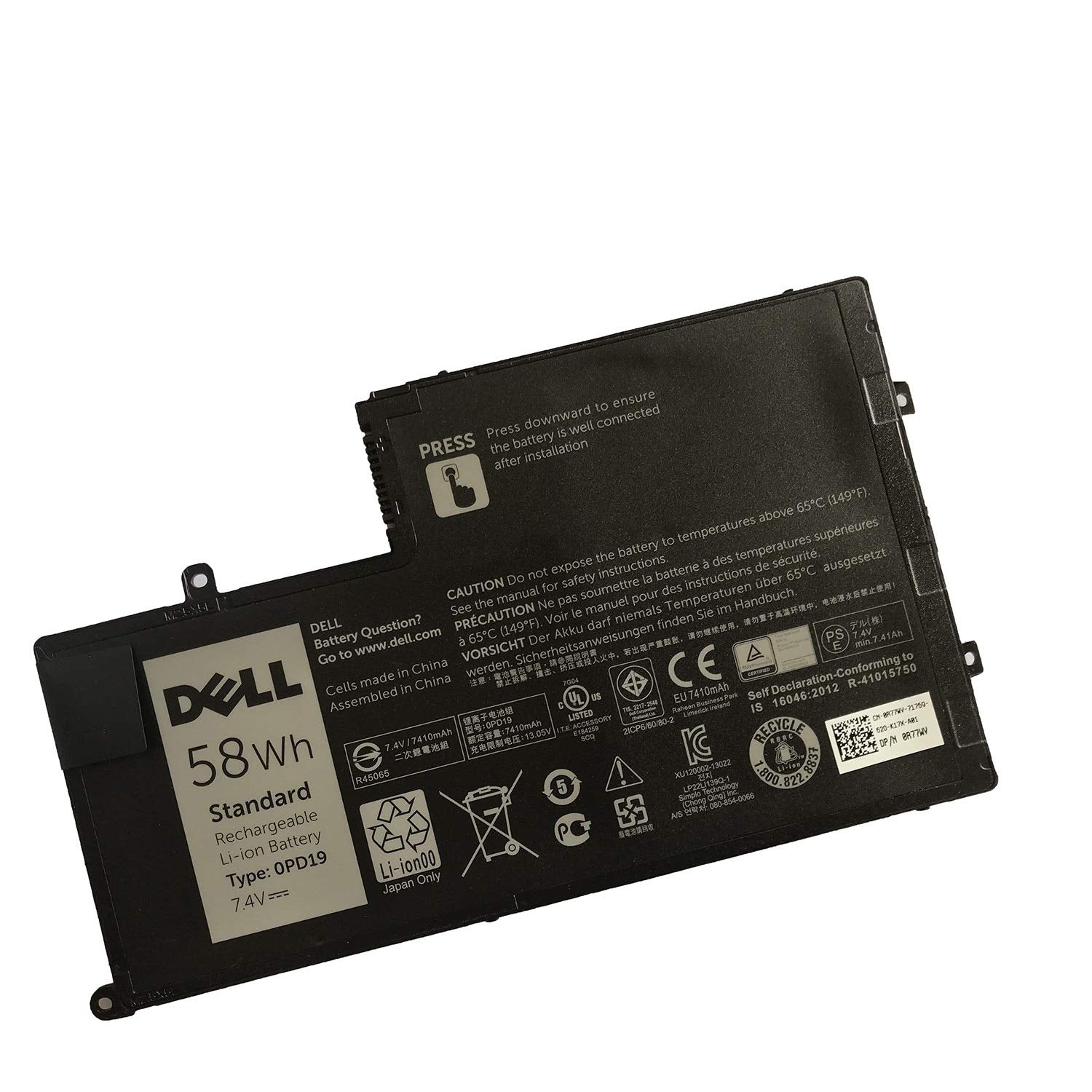 Dell 0Pd19 Battery 7.4V 58Wh For Dell Inspiron 14 5442 14 5443 14 5445 14 5447 14 5448 14 5457 15 15 5542 15 5543 15 5545 15 554