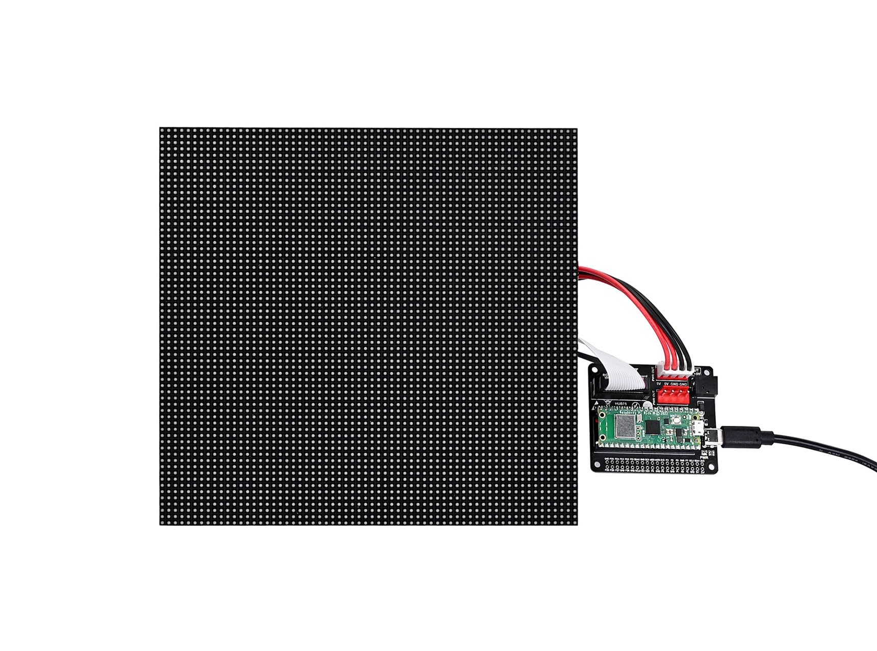 Xicoolee RGB Full-Color LED Matrix Panel for Raspberry Pi/Arduino/ESP32 3mm Pitch 64  64 4096 Individual RGB LEDs Brightness Adj