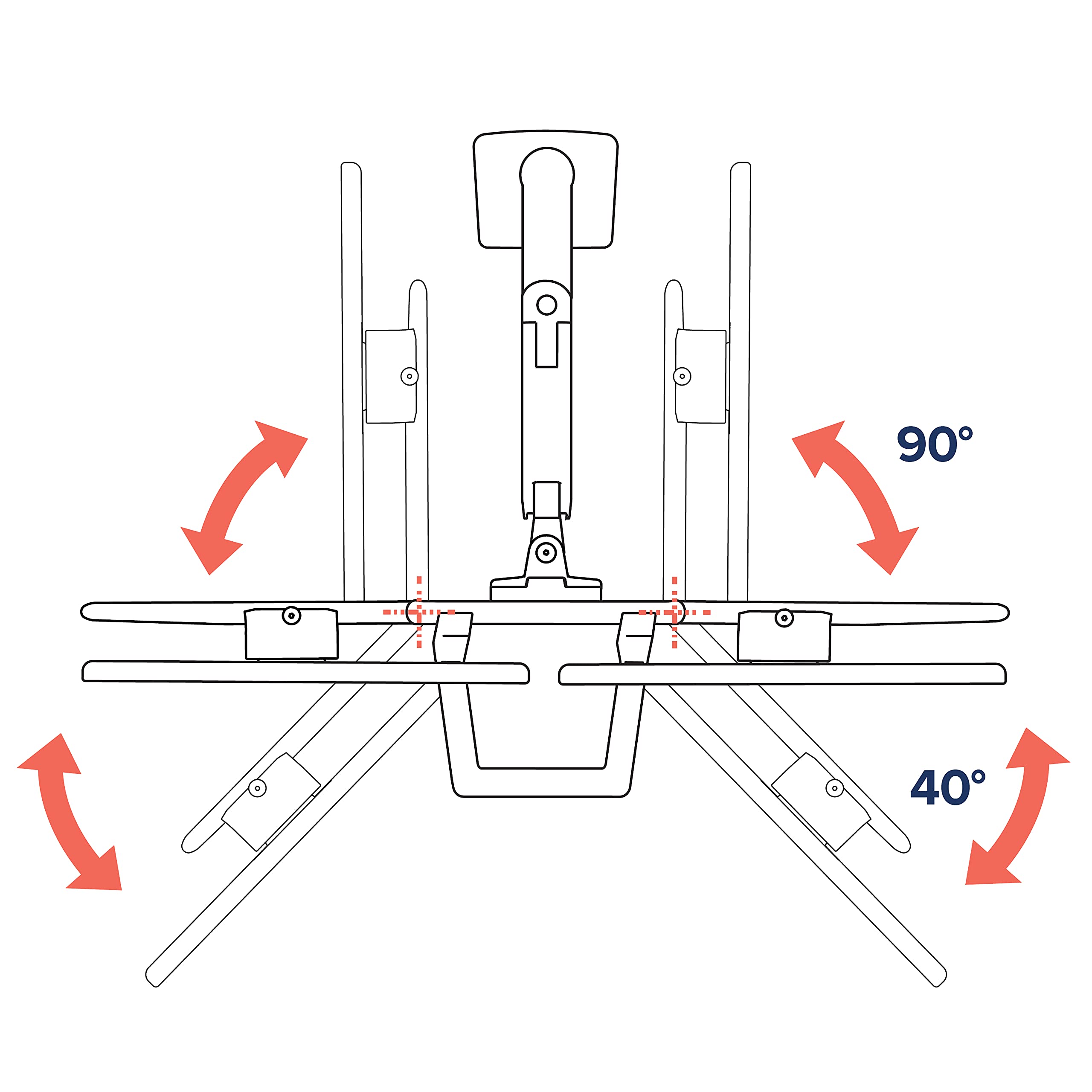 Ergotron � HX Dual Monitor Arm, VESA Desk Mount � for 2 Monitors Up to 32 Inches, 5 to 17.5 lbs Each � Polished Aluminum