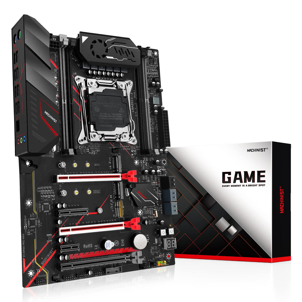 Machinist X99 Computer Motherboards, Lga 2011 V3 (Intel Core I7 5Th/6Th Gen) Atx Server Motherboard With Vrm Fan (Pcie 3.0, Dual