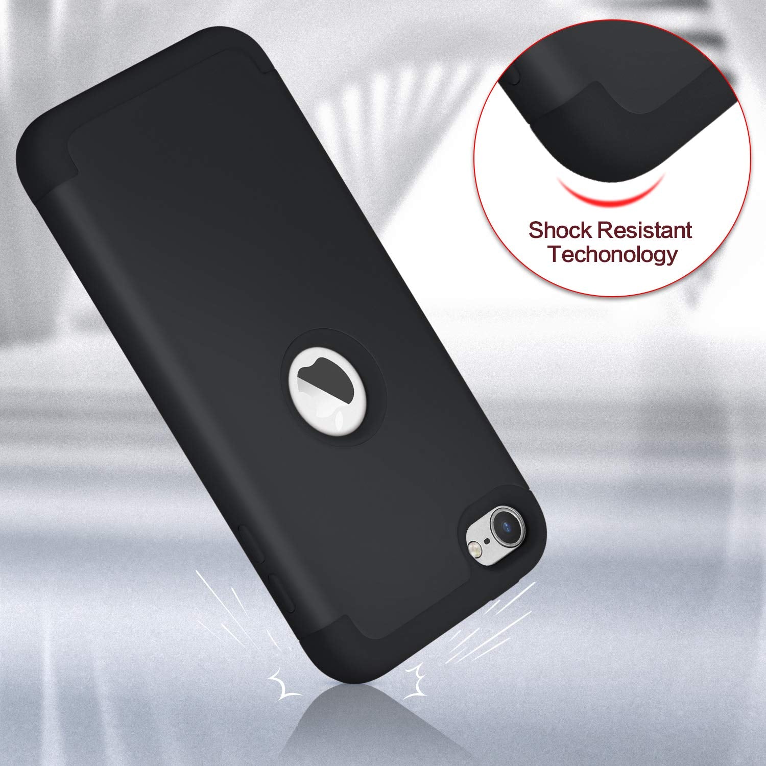 Ipod Touch 7 Case With 2 Screen Protector, Idwell [Three Layer Series] Heavy Duty Protection Shockproof High Impact Protective A