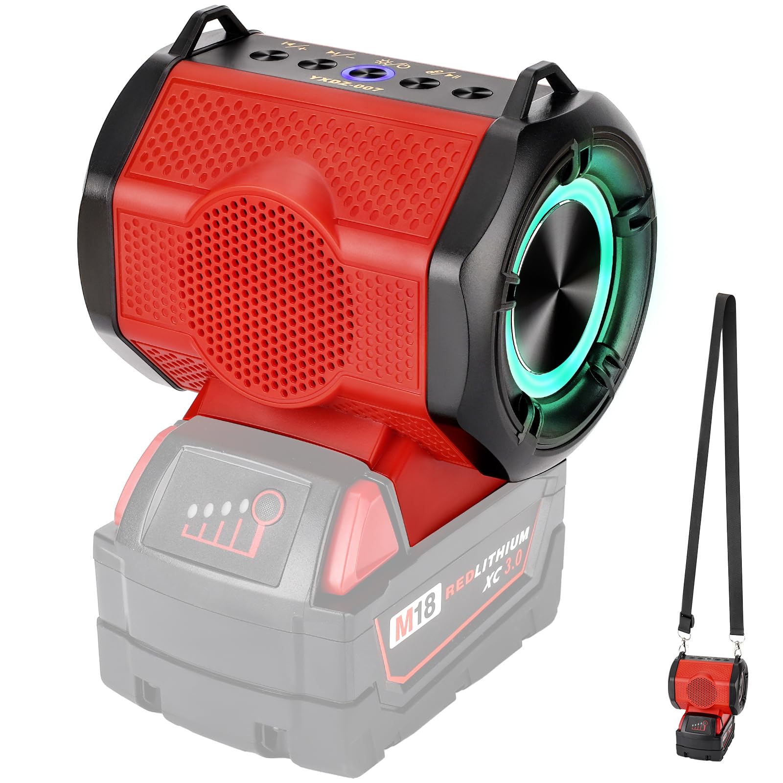 Bluetooth Speaker For Milwaukee M18 18V Battery Portable Speaker Cordless Milwaukee Speaker With Usb&Type C, 20W Loud True Wirel