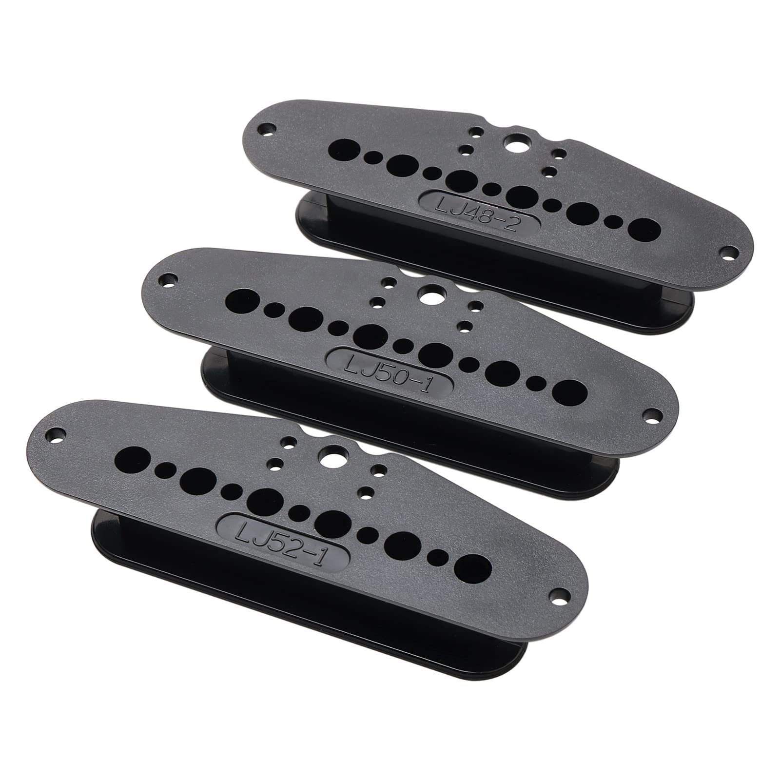 48Mm 50Mm 52Mm Single Coil Black Pickup Cover One Volume Two Tone Knobs With Switch Cap Kit For St Sq Electric Guitar