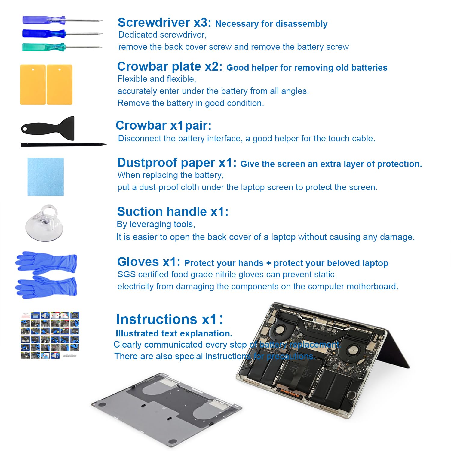 Snsyiy A1706 Macbook Pro A1819 Replacement Battery For Macbook Pro 13 Inch A1706 Late 2016 Mid 2017 [49.2Wh 4320Mah ], Emc 3071,