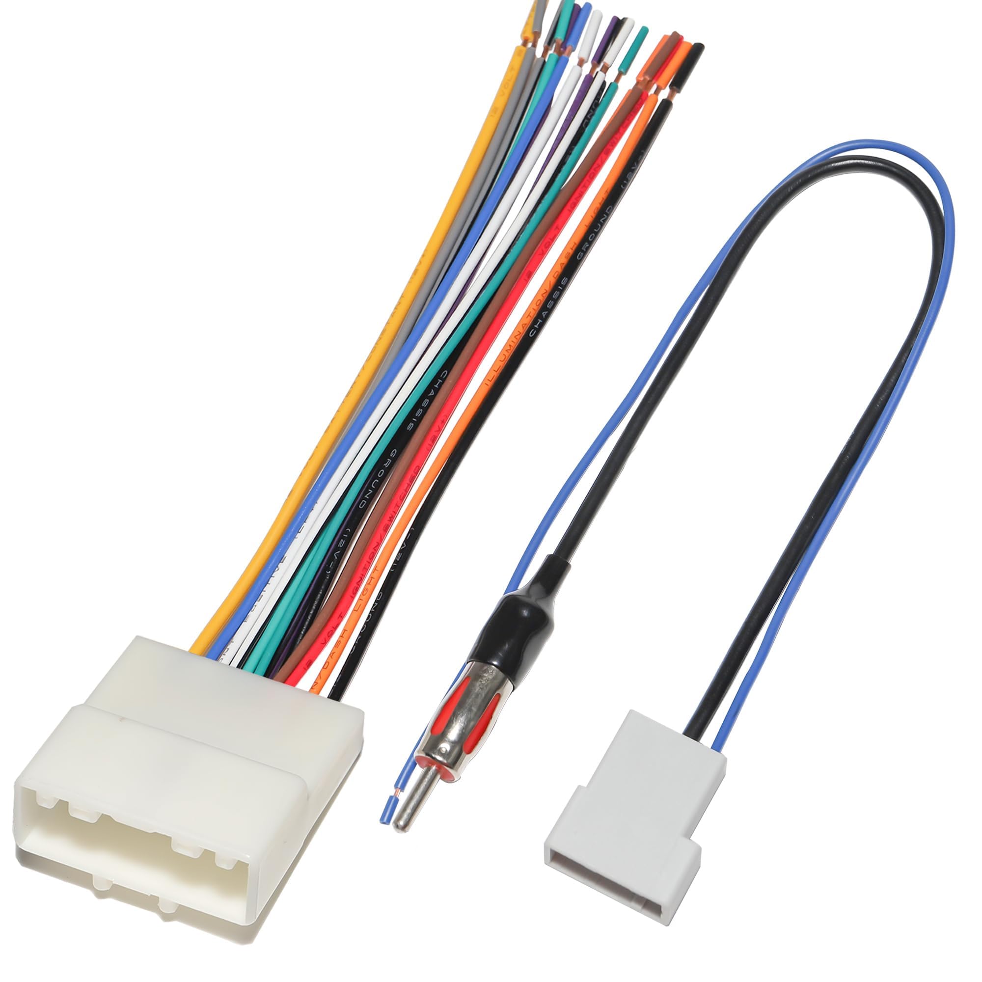 Nuith Radio Wiring Harness Connector Replacement For Nissan 2007 2019,Infiniti 2008 2013,Subaru 2008 2013 With Antenna Adapter P