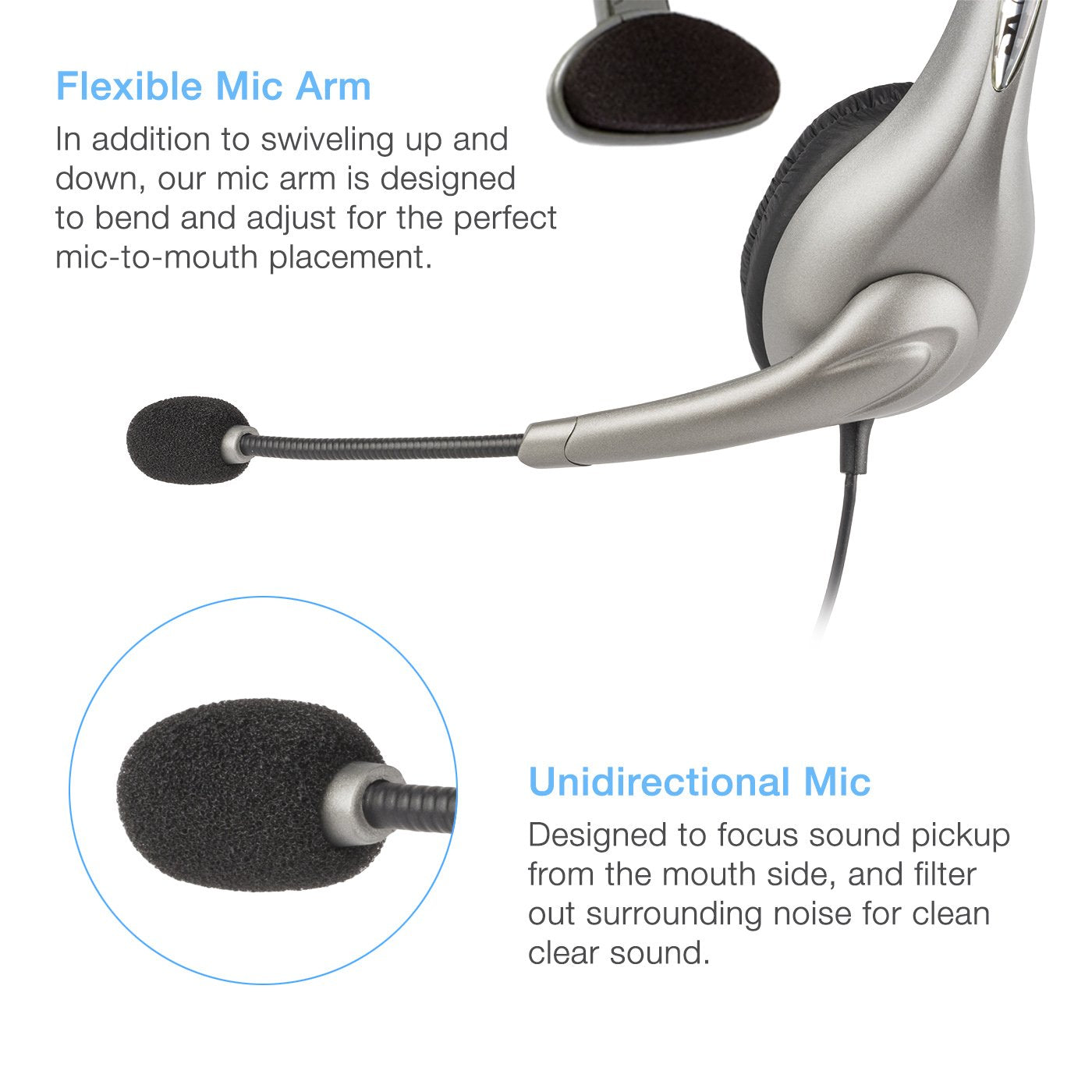 Cyber Acoustics Usb Mono Ac 840 Headset, Headphone With Microphone, Great For Education, Office And Call Centers (Ac 840)