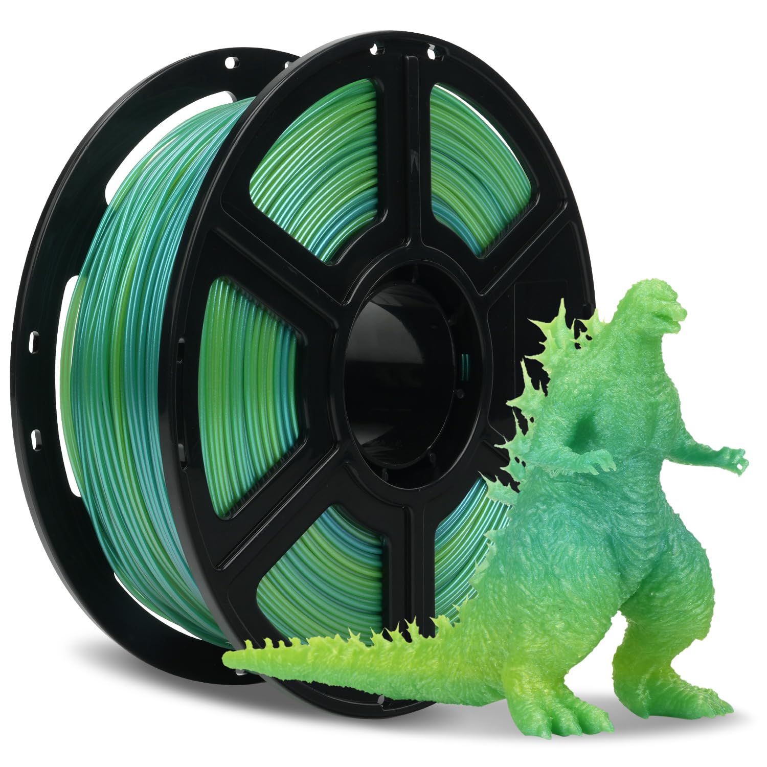 FLASHFORGE Chameleon Gradient Rapid PLA Filament Yellow & Green, High Flow Speedy Filament 1.75mm Max 500mm/s Fast Printing, Dis