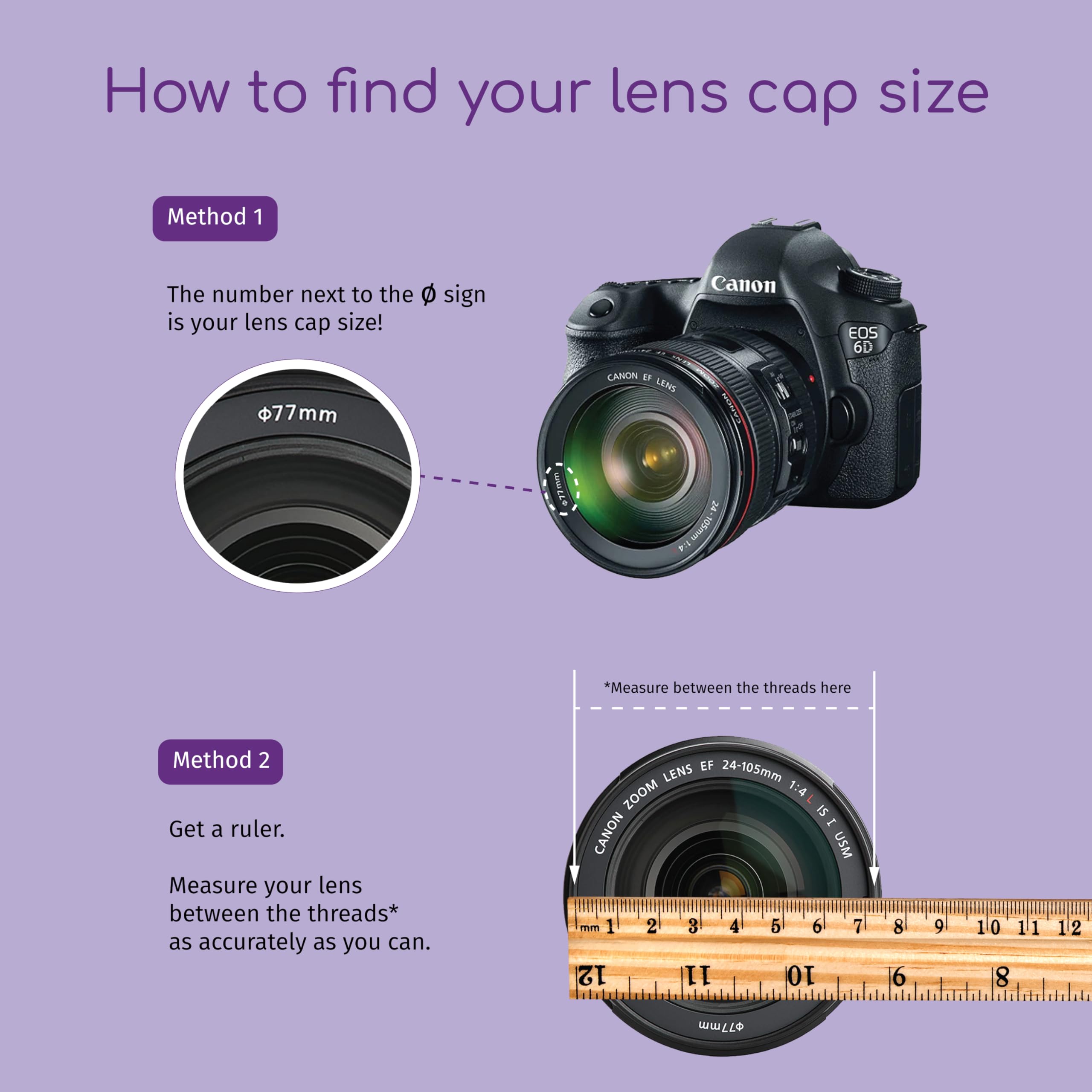 Camdesign Sides Pinch Snap On Front Lens Cap/Cover Compatible With Canon, Nikon, Sony, Fujifilm Pentax All Dslr Lenses (37 Mm)