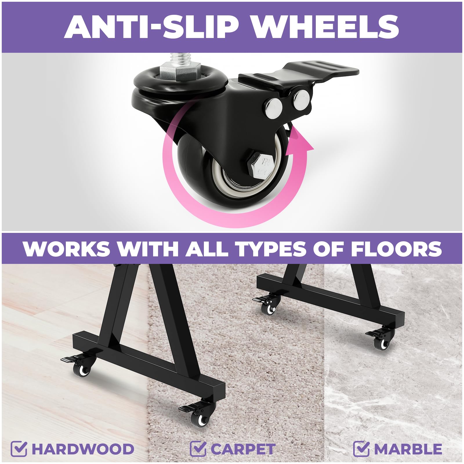 Liquid Stands Keyboard Stand Caster Wheels Set Of 4 Replacement Locking Heavy Duty Wheels With Brake   Piano Stand Parts And Acc