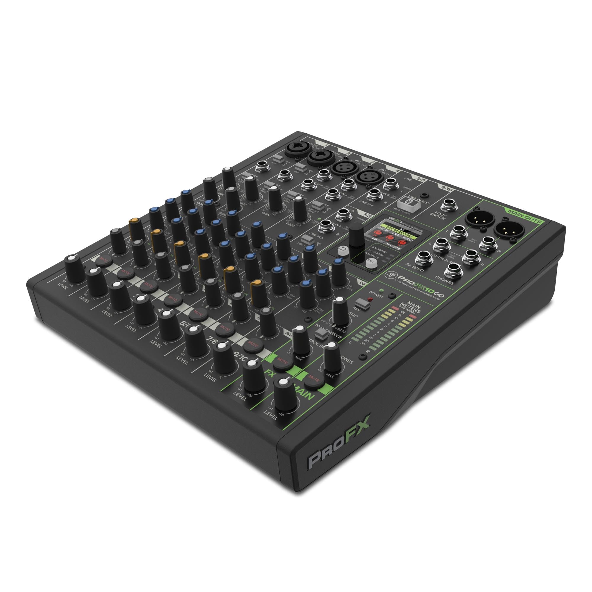 Mackie Profx10 Go Battery Powered 10 Channel Mixer With Usb And Enhanced Effects