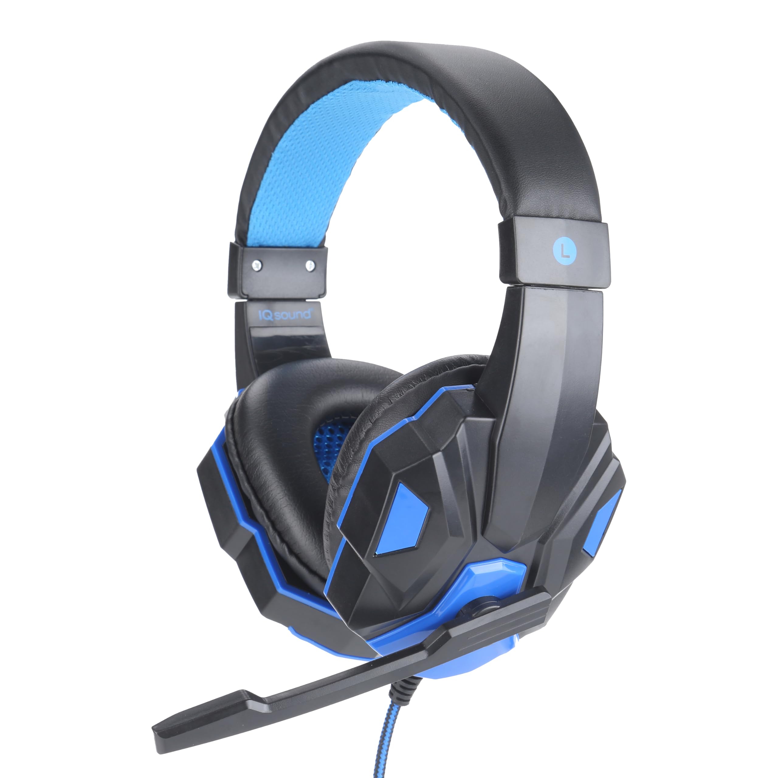 Supersonic Gaming Headphones W/ Mic& Led For Pc, Laptops, Ps4, Xbox One, Nintendo Wii U& More Black/Blue (Iq 460G)