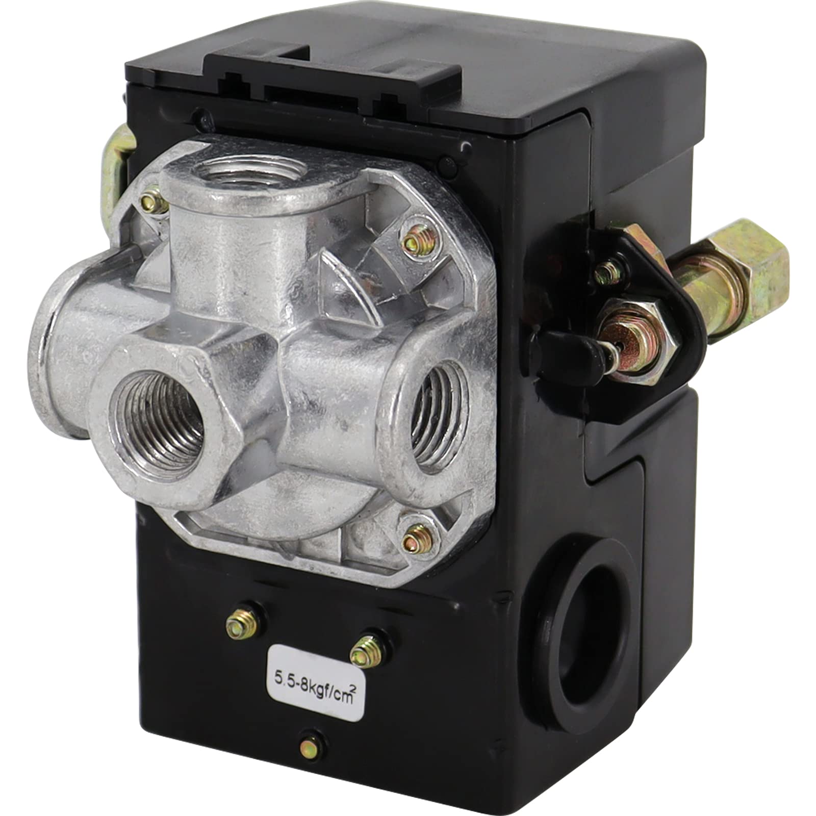 Air Compressor Pressure Switch 95 125 Psi Control Unloader, Lf10 4H 95 125 Psi 20A 4 Port Pressure Control Switch Valve Npt 1/4