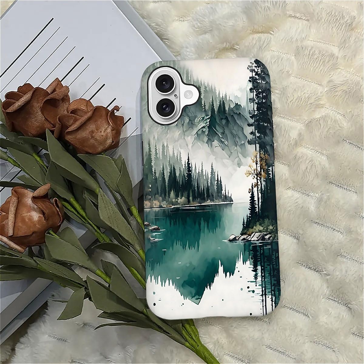 Seized Case Compatible With For Iphone 16,Mountain Forest Landscape Phone Case For Girl Women Boy Men,Durable Protection Phone C