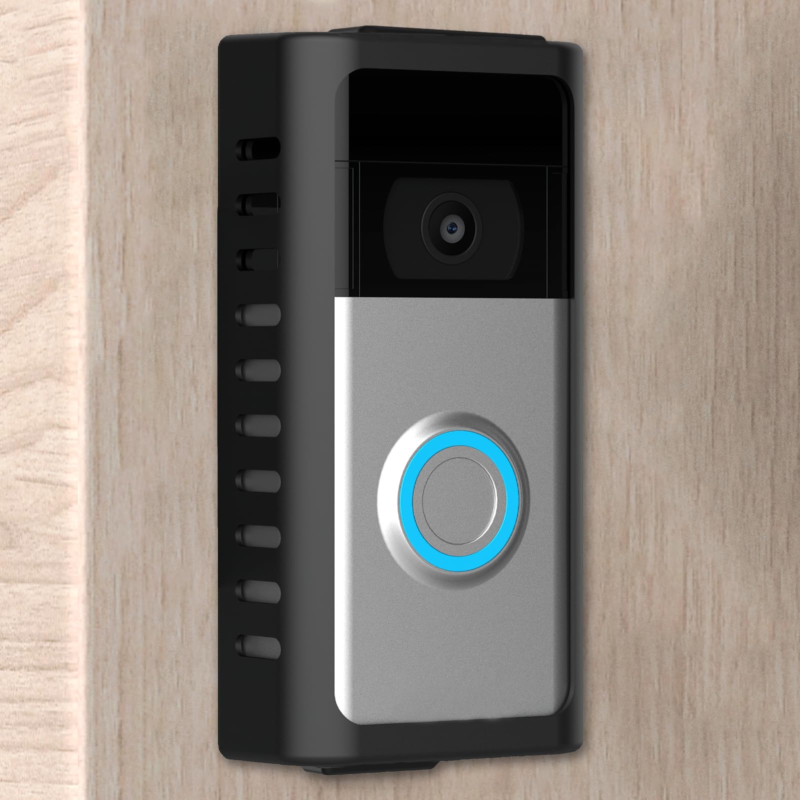 Puuuci No Drill Doorbell Mount For Battery Video Doorbell 2/3/4/(2020 Release)/(2024 Release)/Plus/Pro, Adhesive Steel Metal Doo