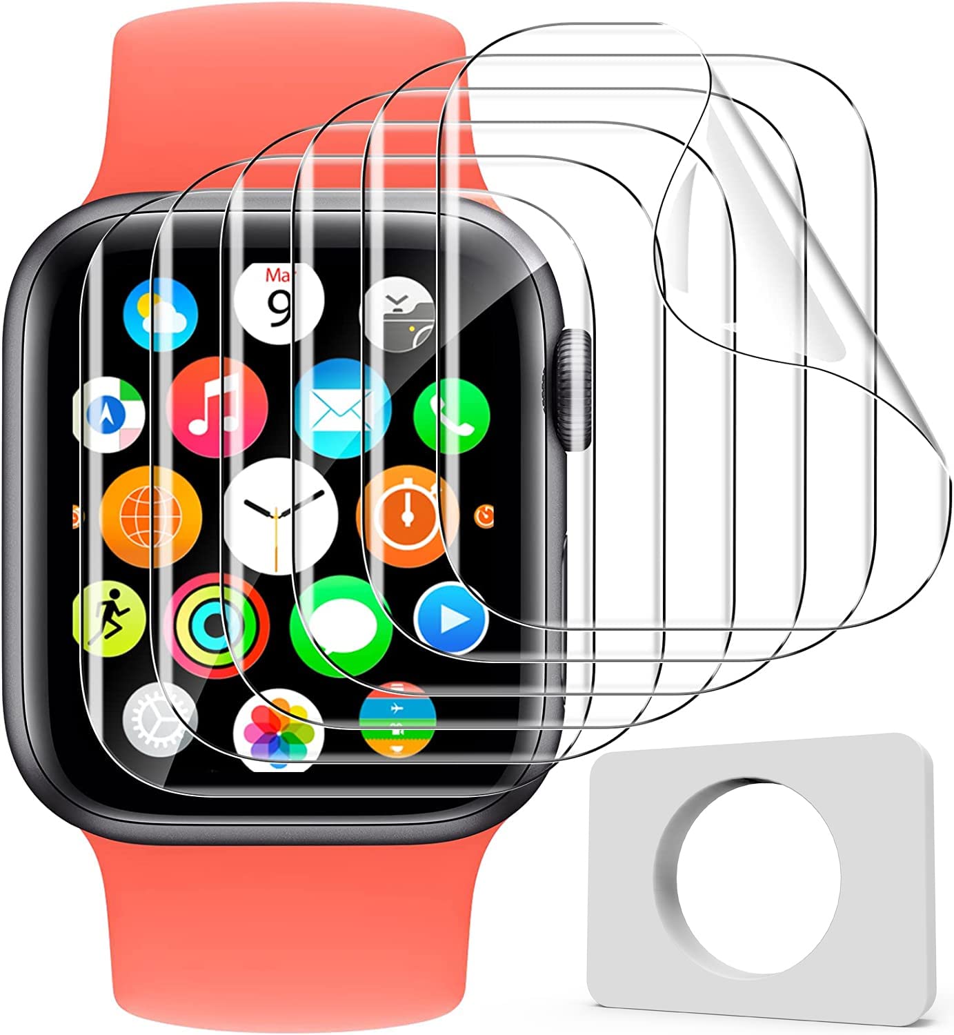 Uyiton For Apple Watch Series 3/2/1 Screen Protector 38Mm, Military Grade Replacement Tpu Screen Film Iwatch Protector Anti Scra