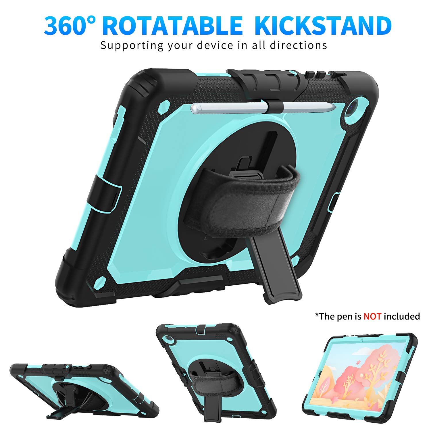 Timecity Case For Samsung Galaxy Tab S6 Lite 10.4'' 2024/2022/2020 (Sm P620/P610/P613/P615), Durable Sturdy Protective Case With