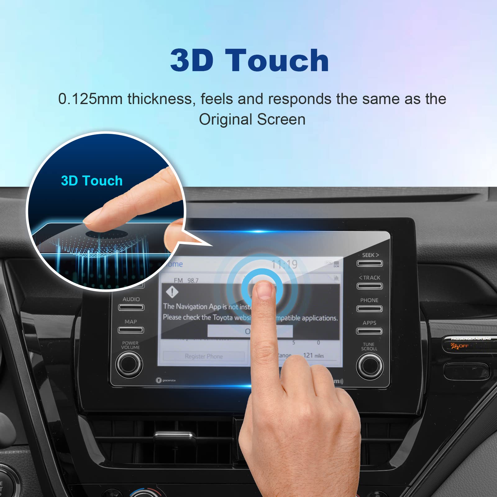 Coleya (2Pc) 2021 2023 2024 Camry Screen Protector For Toyota Camry (Le/Se/Se Nightshade/Trd) 7 Inch Touch Screen, High Clarity