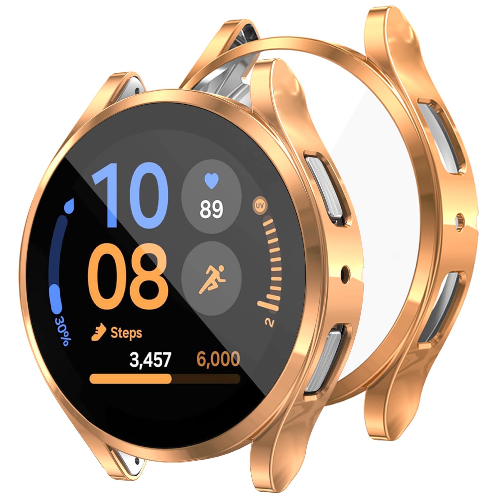 Wugongyan Case Compatible with Samsung Galaxy Watch FE 2024/5 2022/4 2021 Screen Protector 40mm 44mm TPU Anti-Scratch Full Prote