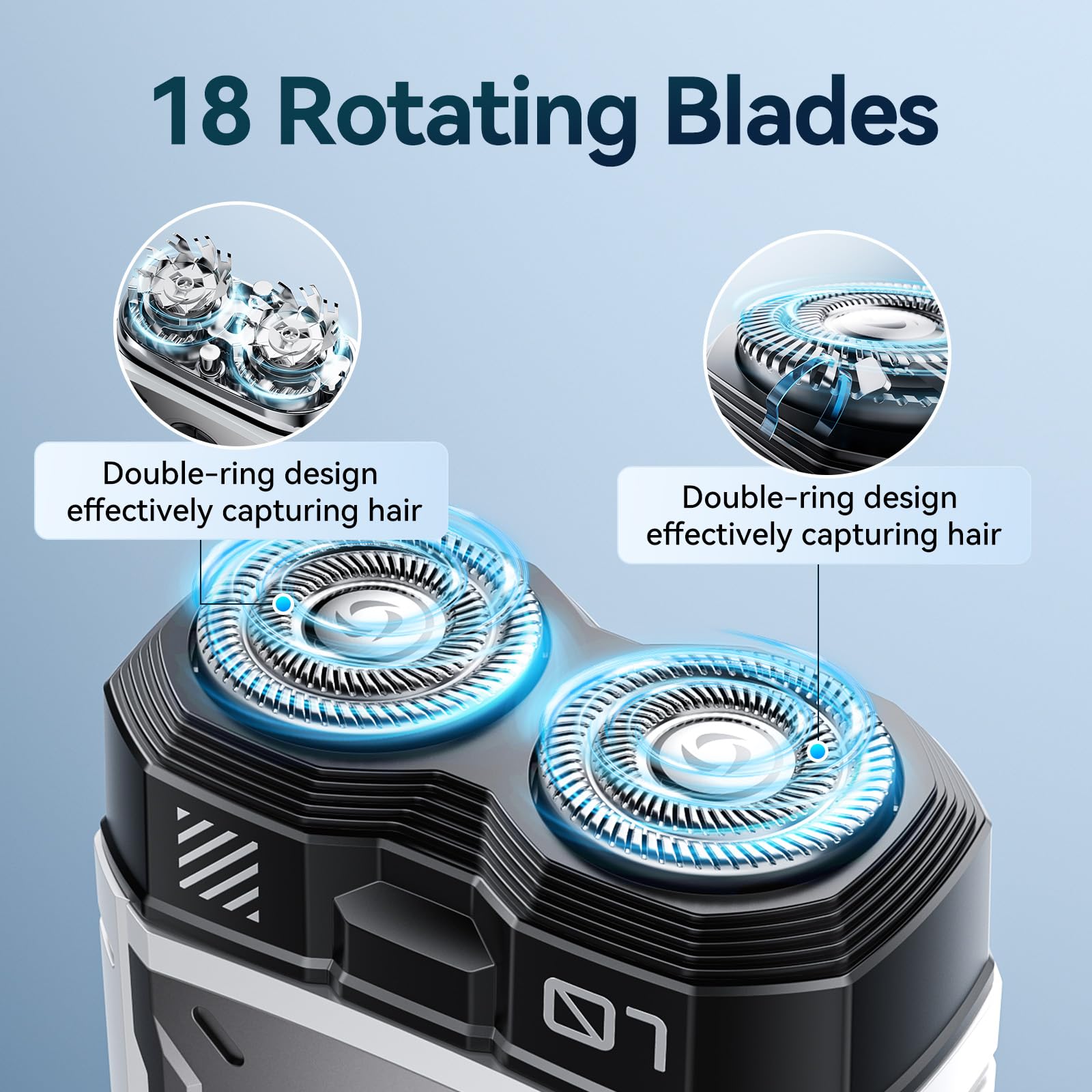 Electric Shavers For Men,Mini Electric Razor,Electric Shavers For Men Face,Usb Rechargeable Portable Travel Shaver,Double Ring M