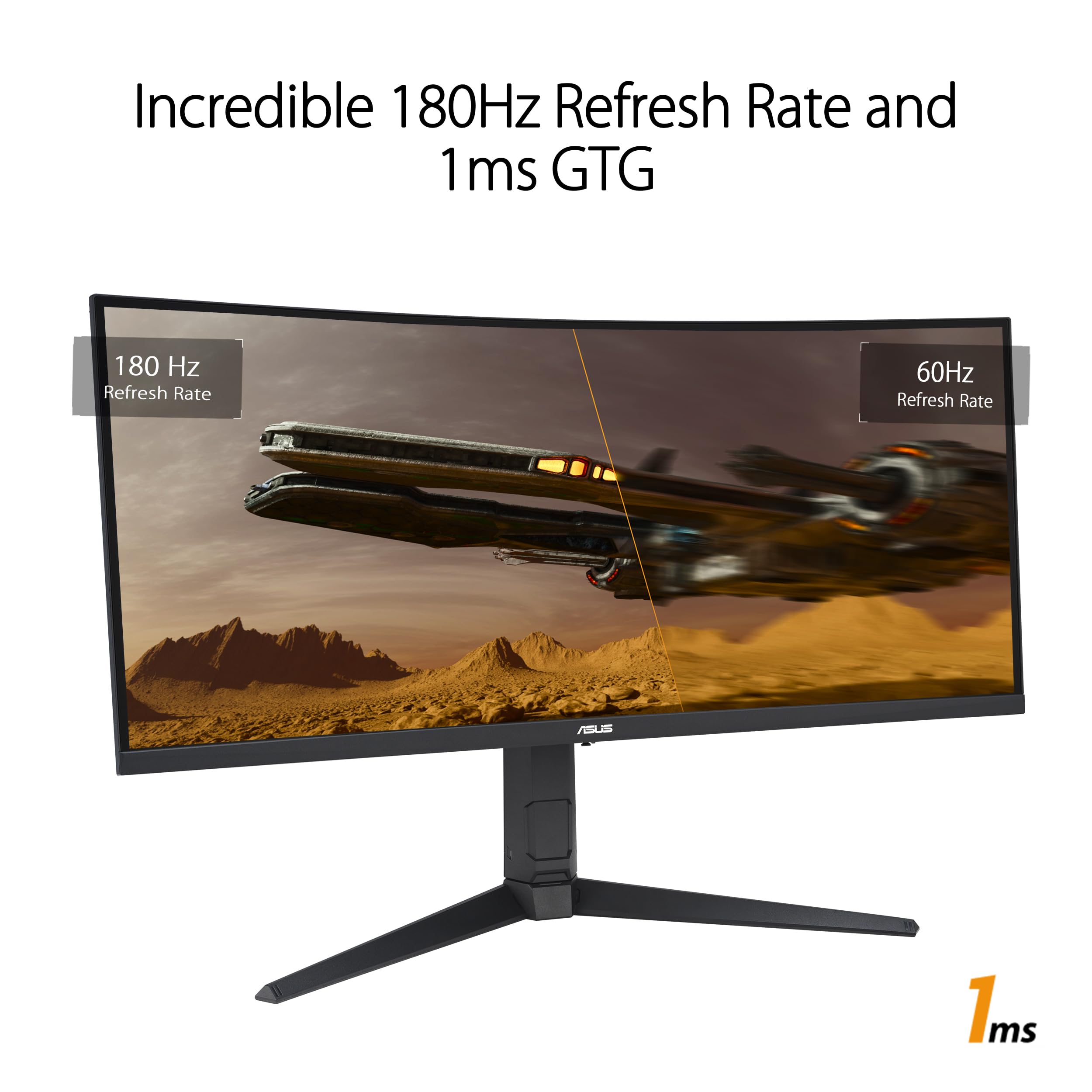 Asus Tuf Gaming 34    1440P 1500R Curved Monitor (Vg34Vql3A)   Qhd (3440 X 1440), 180Hz, 1Ms, Extreme Low Motion Blur, Freesync